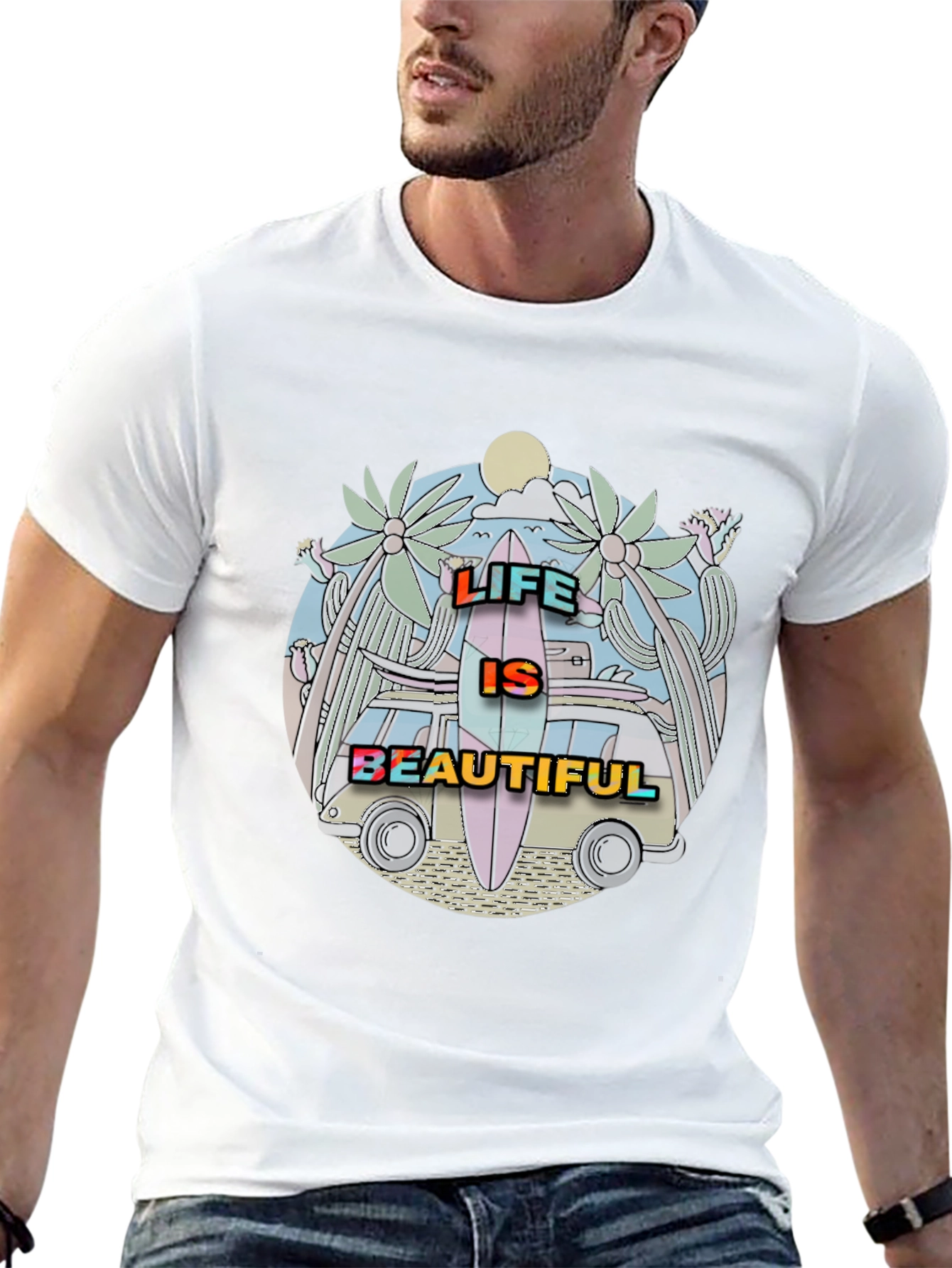 Life Is Beautiful T-Shirt - Summer Vibes