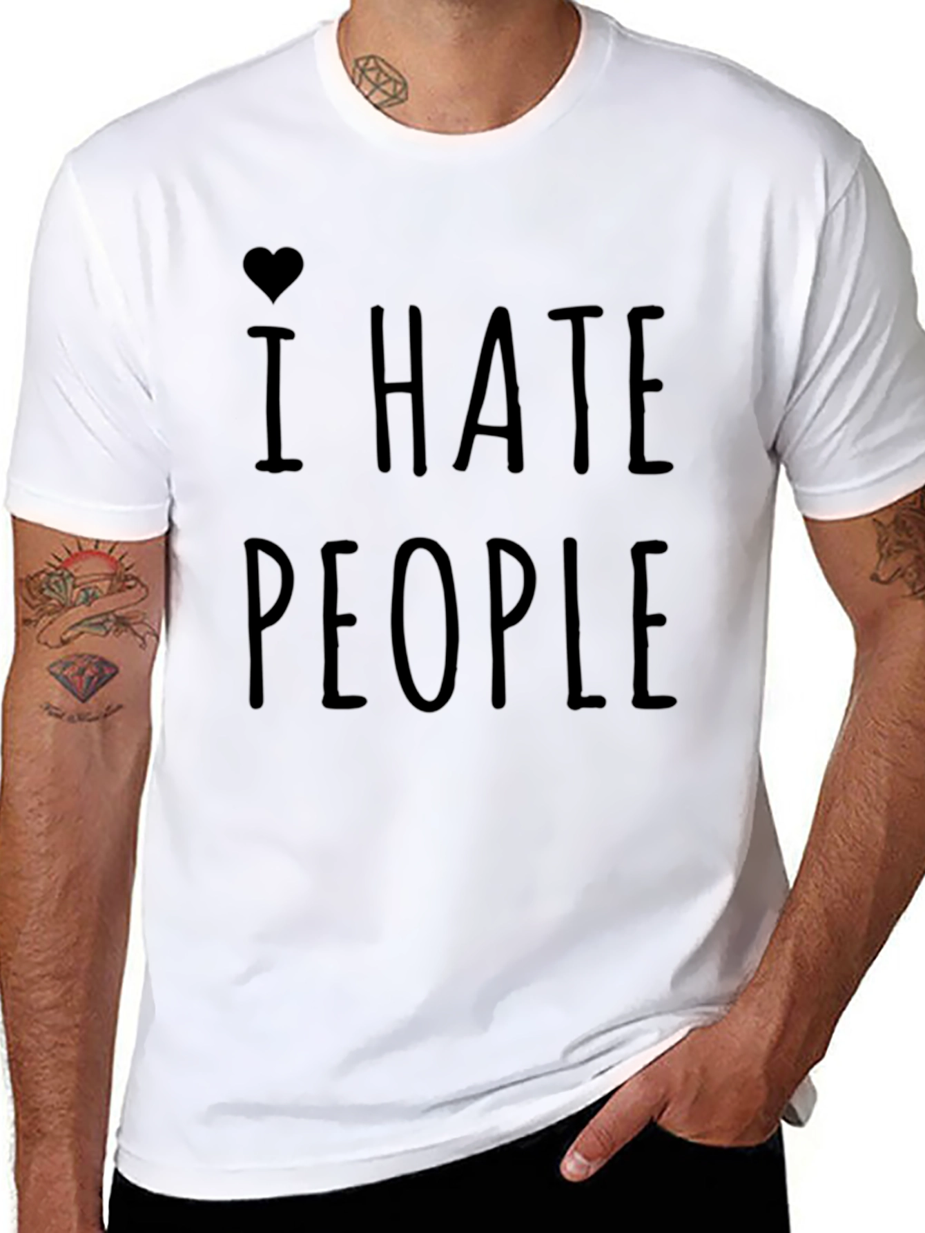 I Hate People Graphic Tee - Introvert Humor
