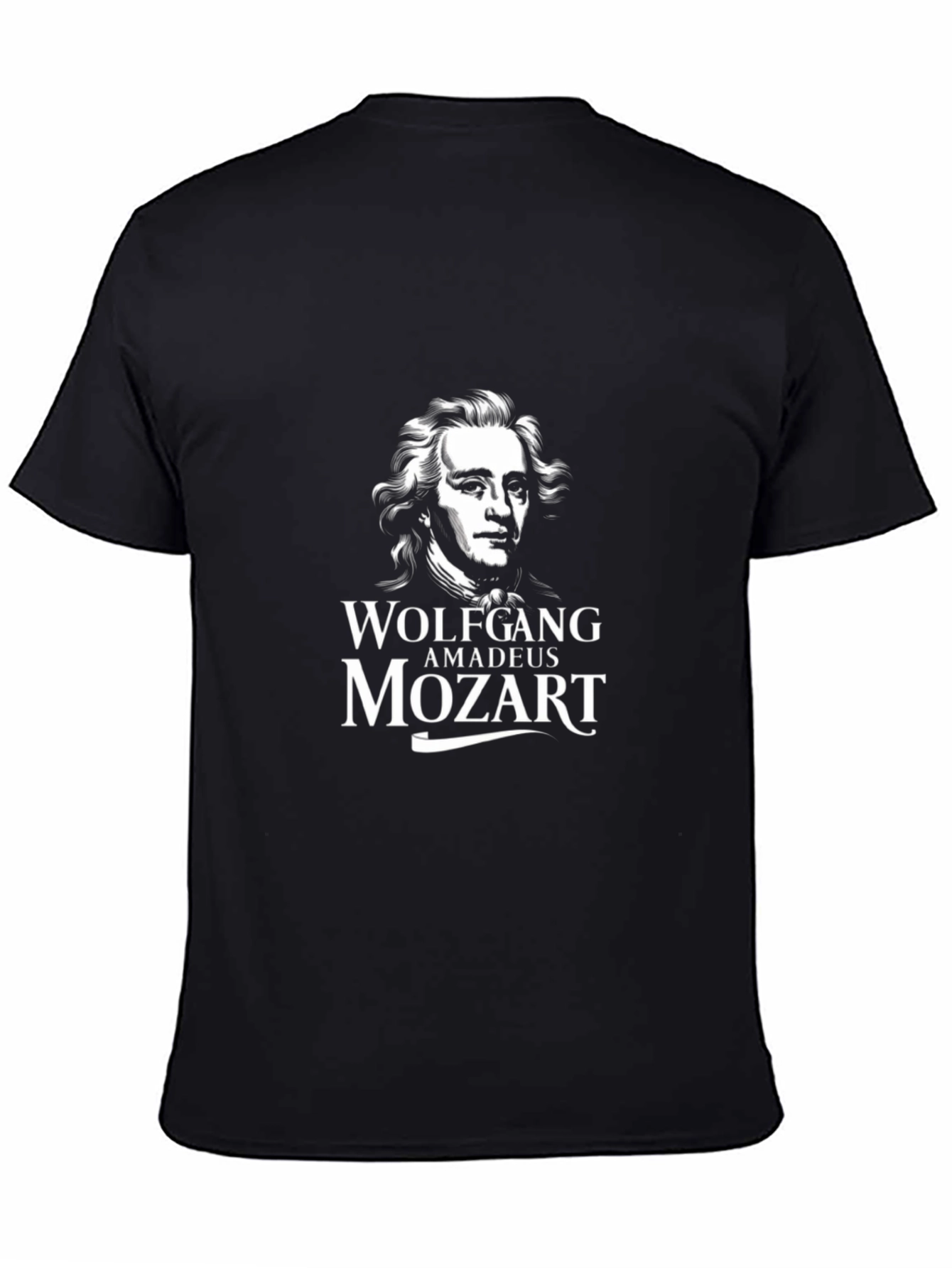 Wolfgang Amadeus Mozart Black T-Shirt