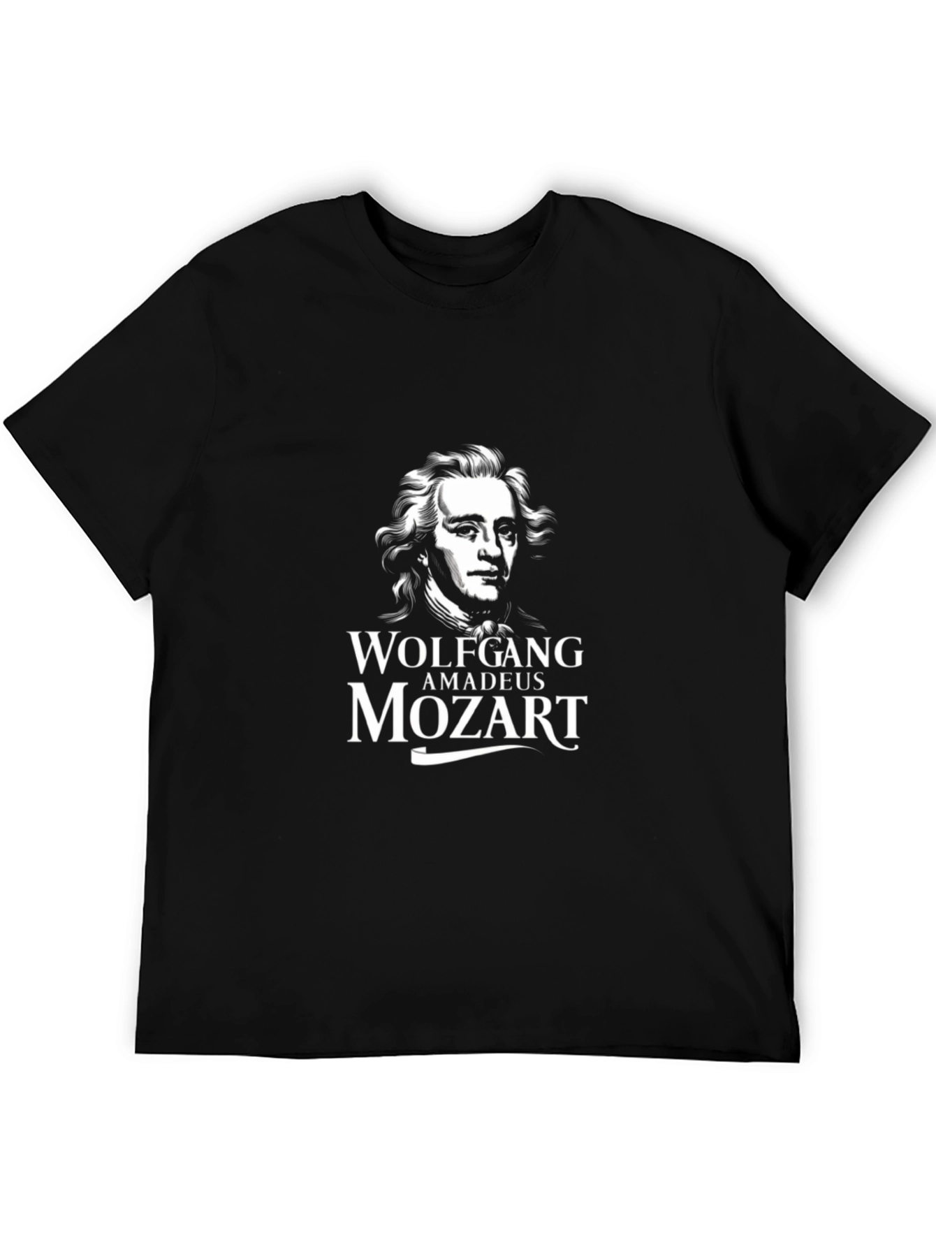 Wolfgang Amadeus Mozart Black T-Shirt