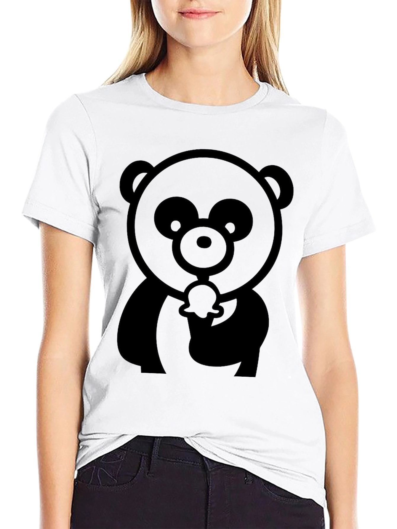 Cool Black Panda Graphic Tee - Trendy Unisex Design