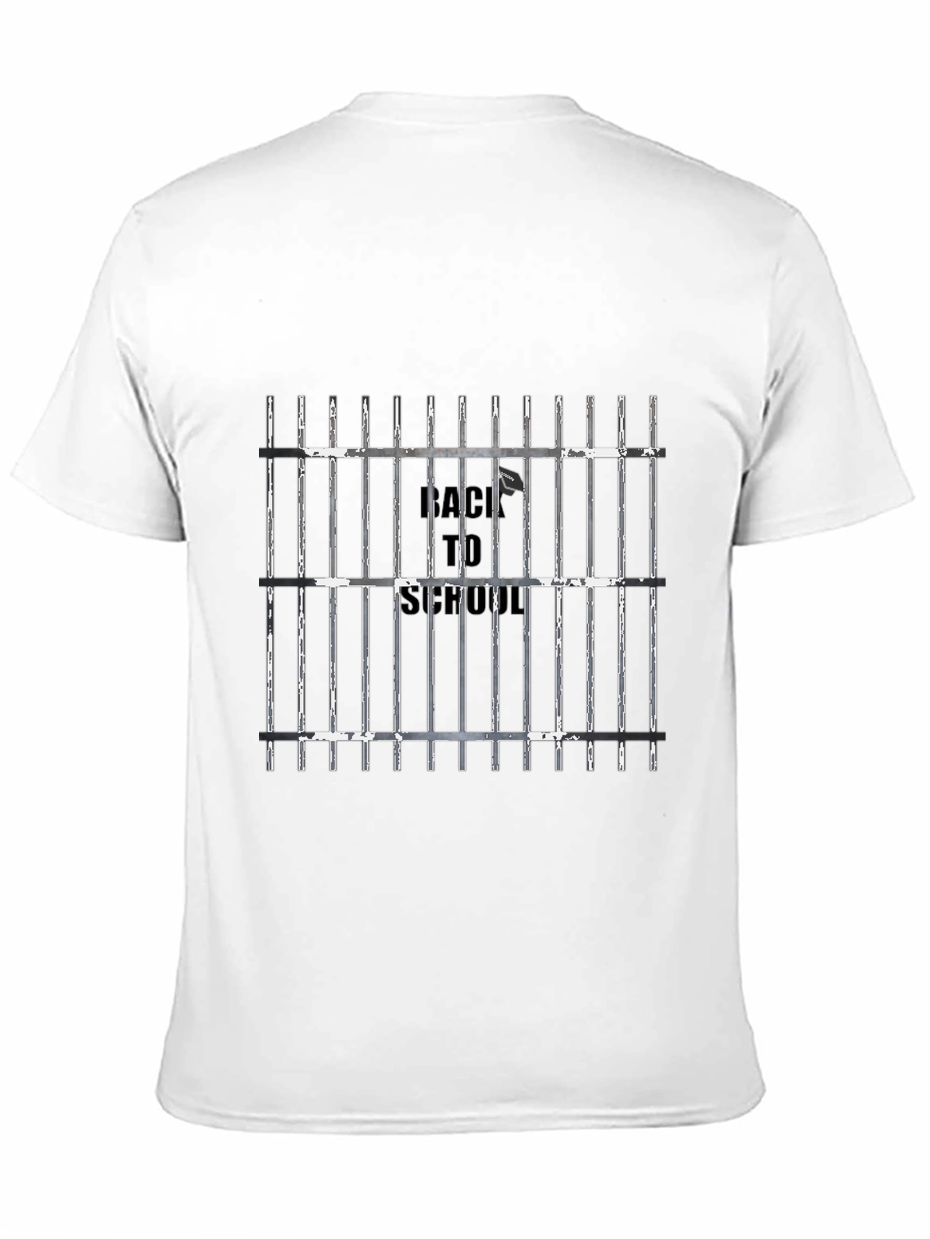 Back To School Jail Bars T-Shirt - Black