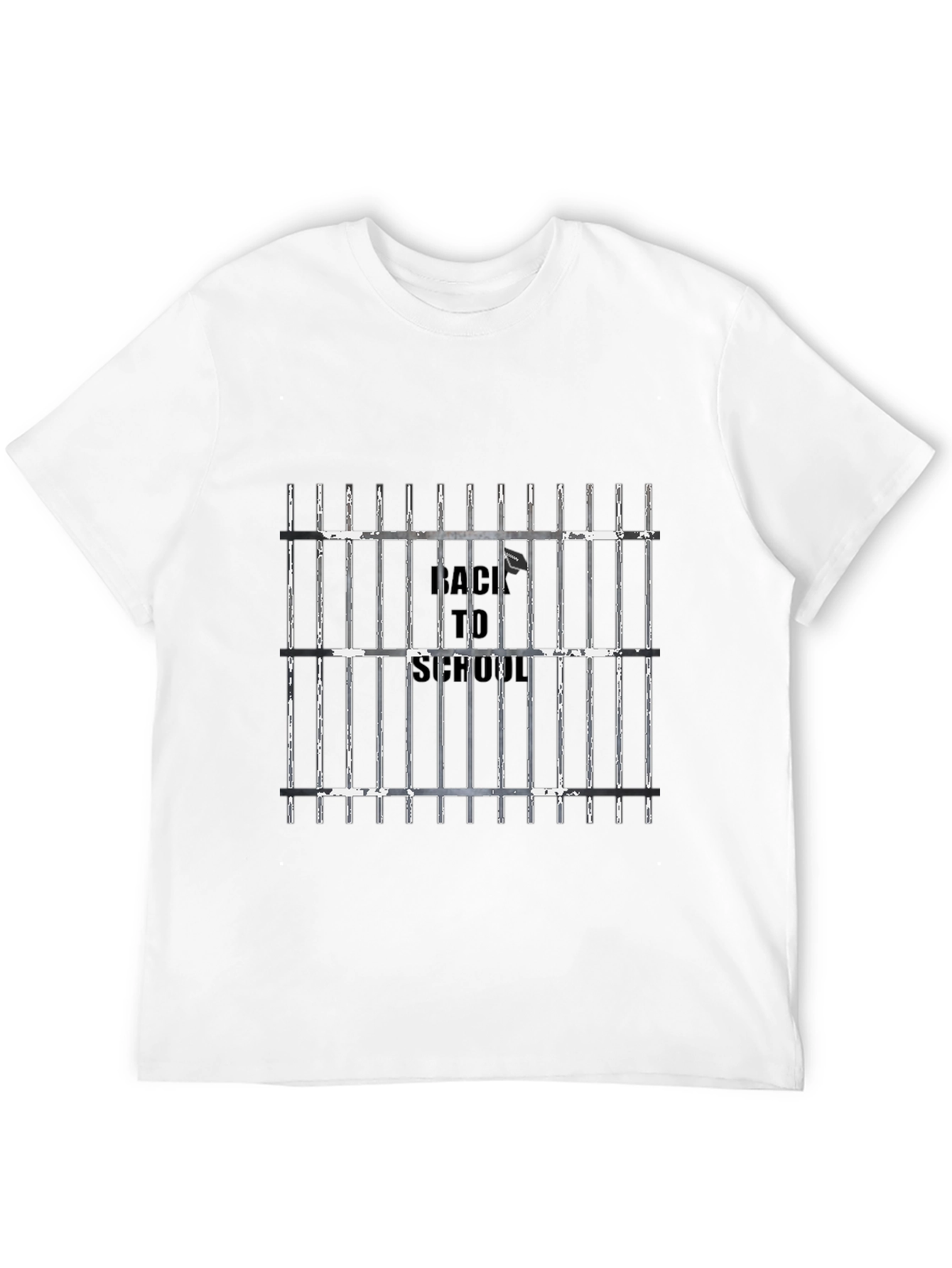Back To School Jail Bars T-Shirt - Black