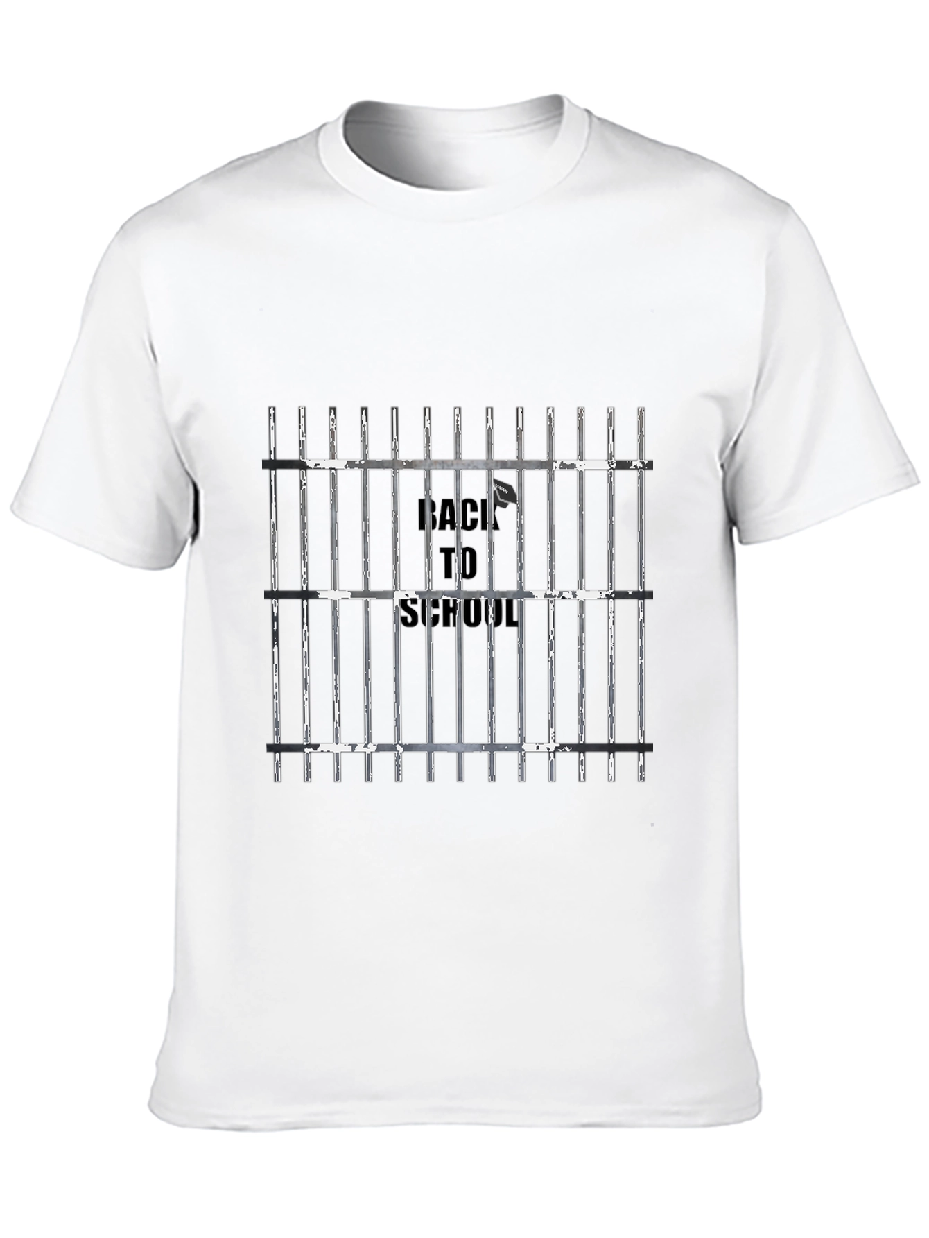 Back To School Jail Bars T-Shirt - Black
