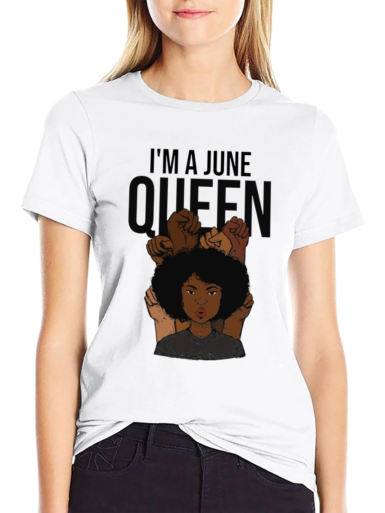 June Queen Black Graphic Tee