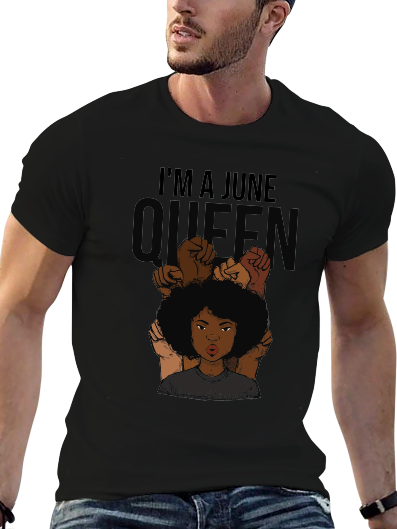 June Queen Black Graphic Tee
