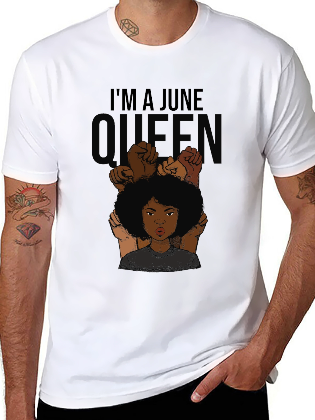 June Queen Black Graphic Tee