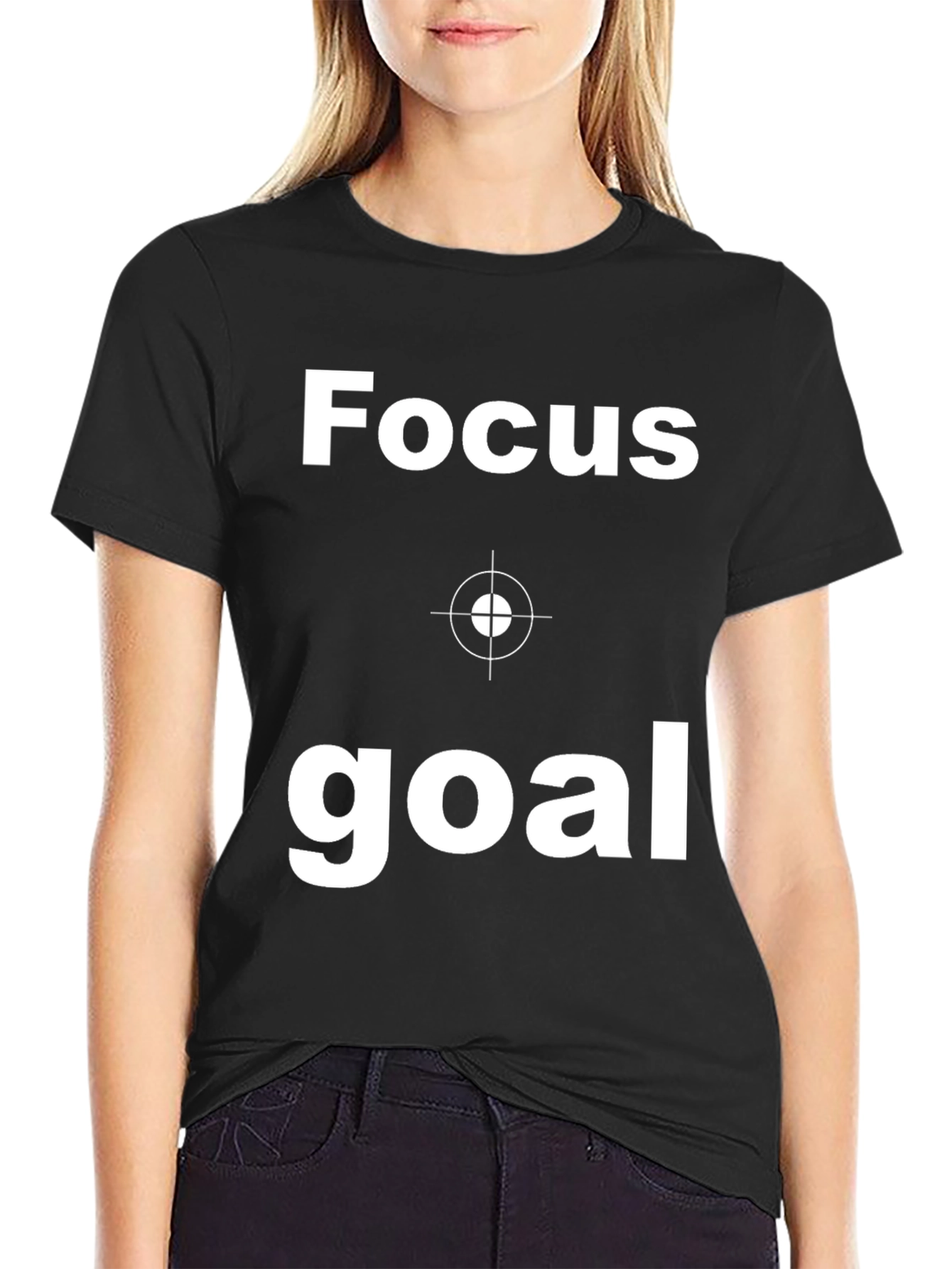 Focus Goal Black Graphic T-Shirt