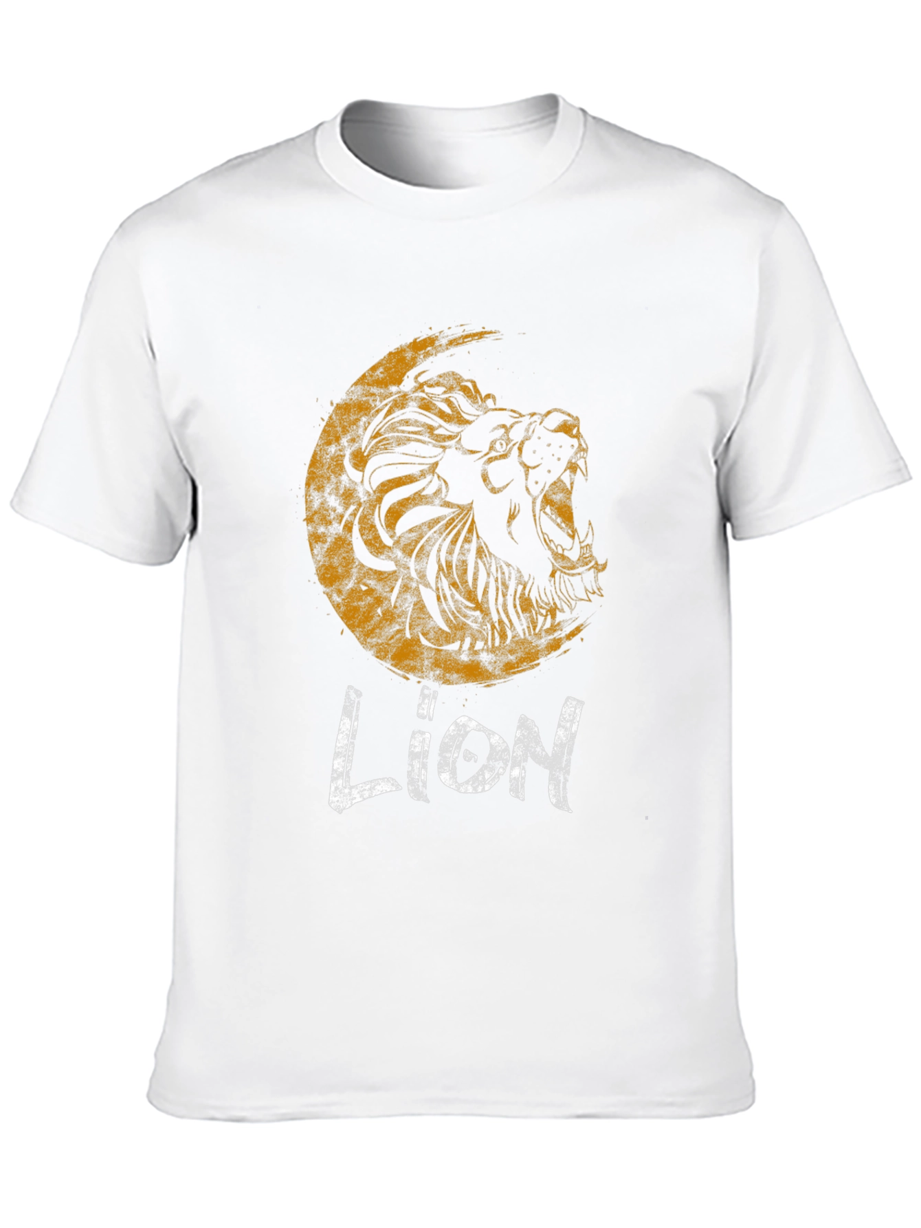 Lion Graphic Print Black T-Shirt