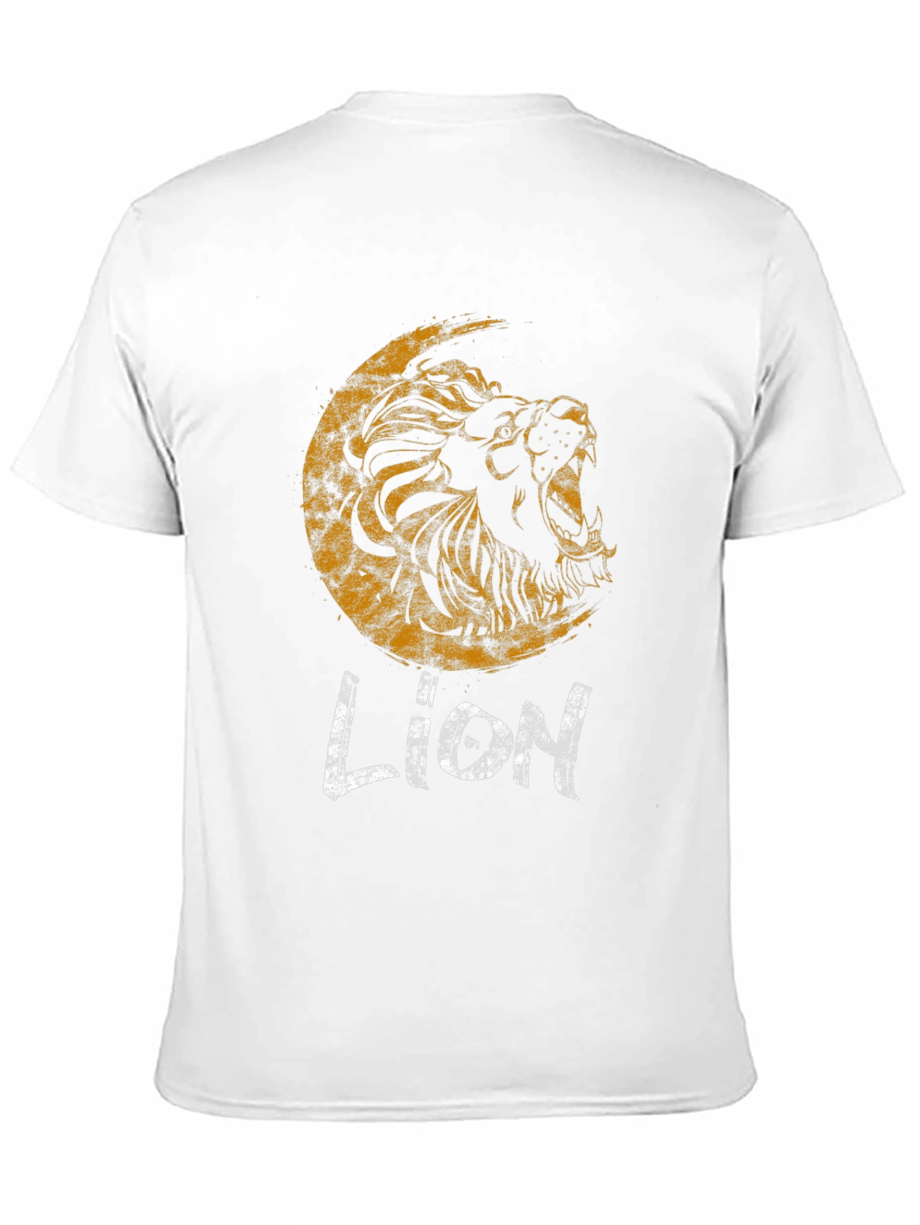 Lion Graphic Print Black T-Shirt