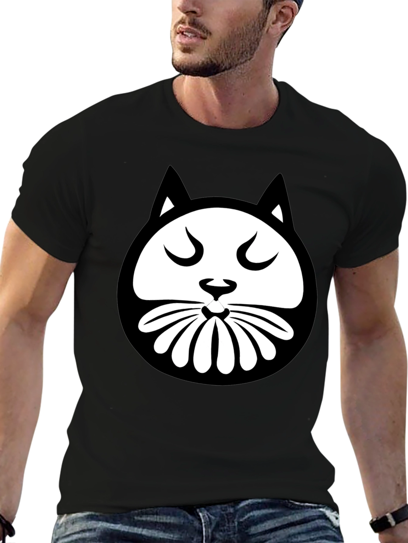 Cool Cat Graphic Black T-Shirt