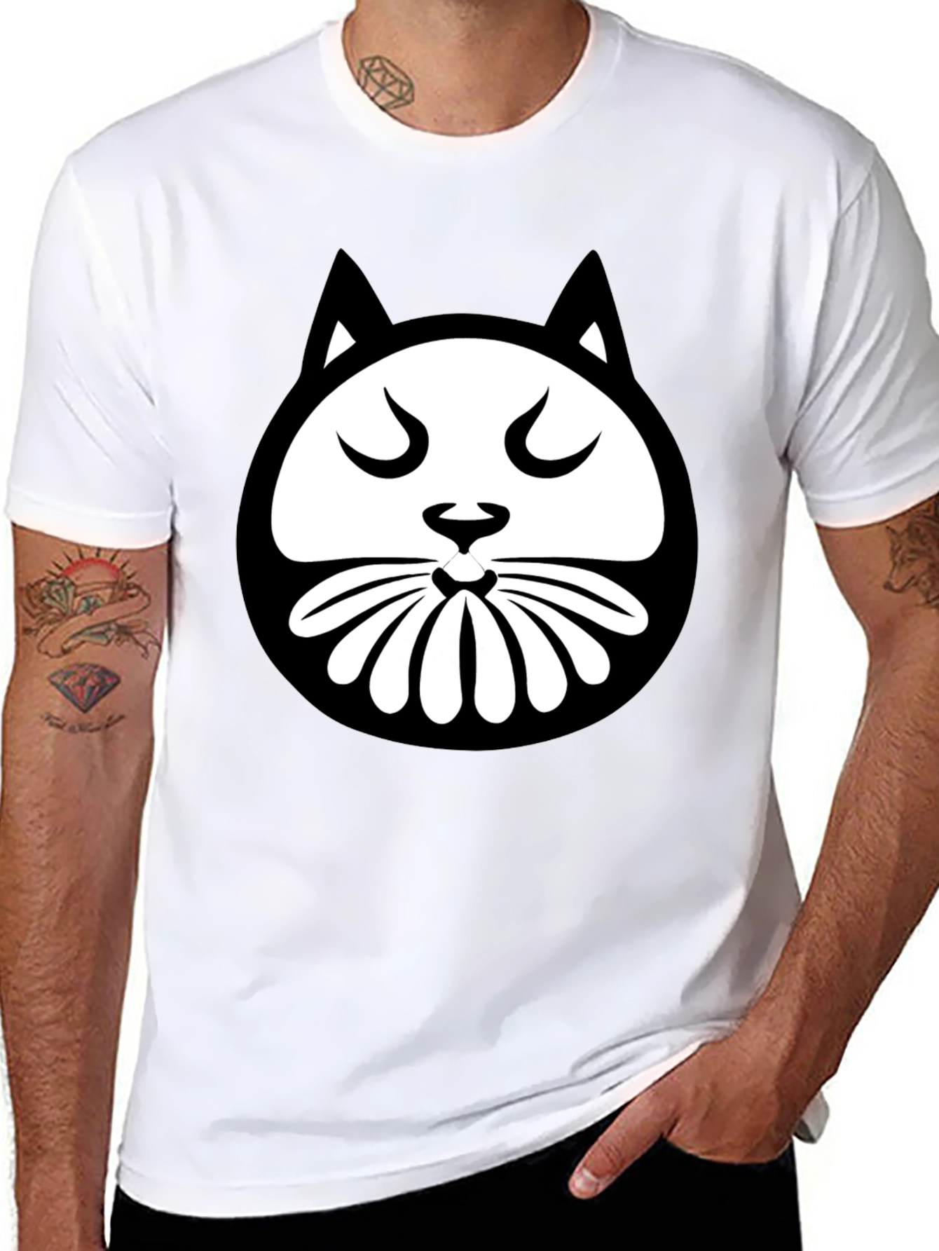 Cool Cat Graphic Black T-Shirt
