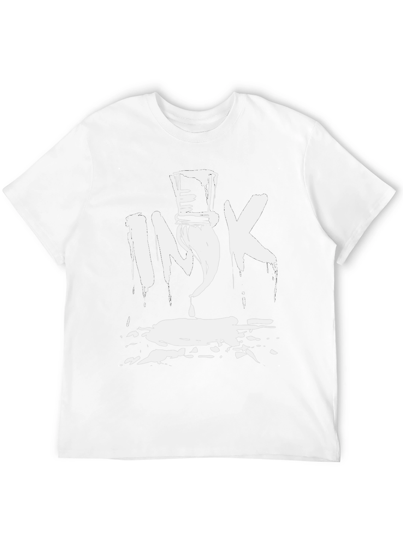 Ink Brush Graphic Tee - Black