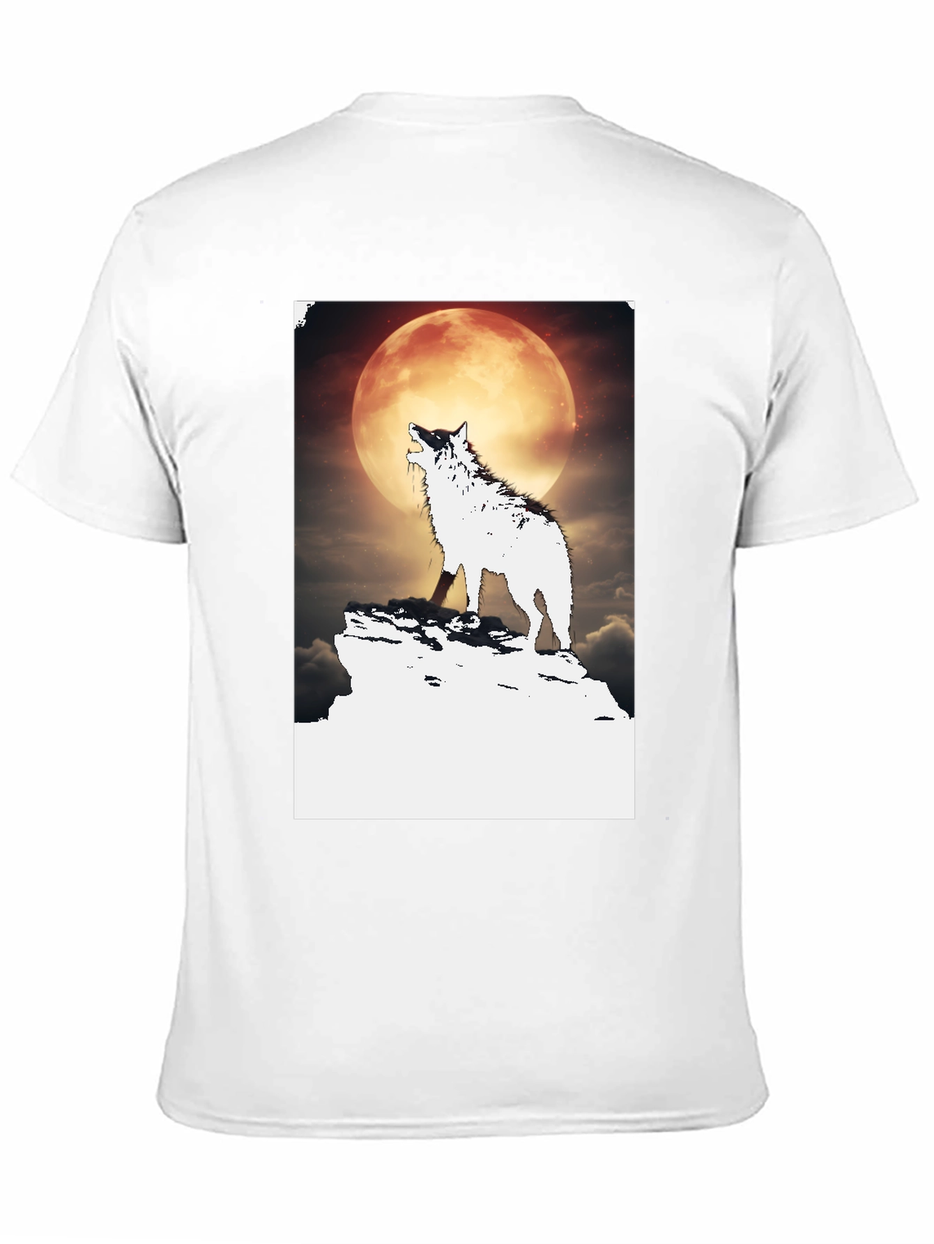 Wolf Howling at Moon Graphic Tee