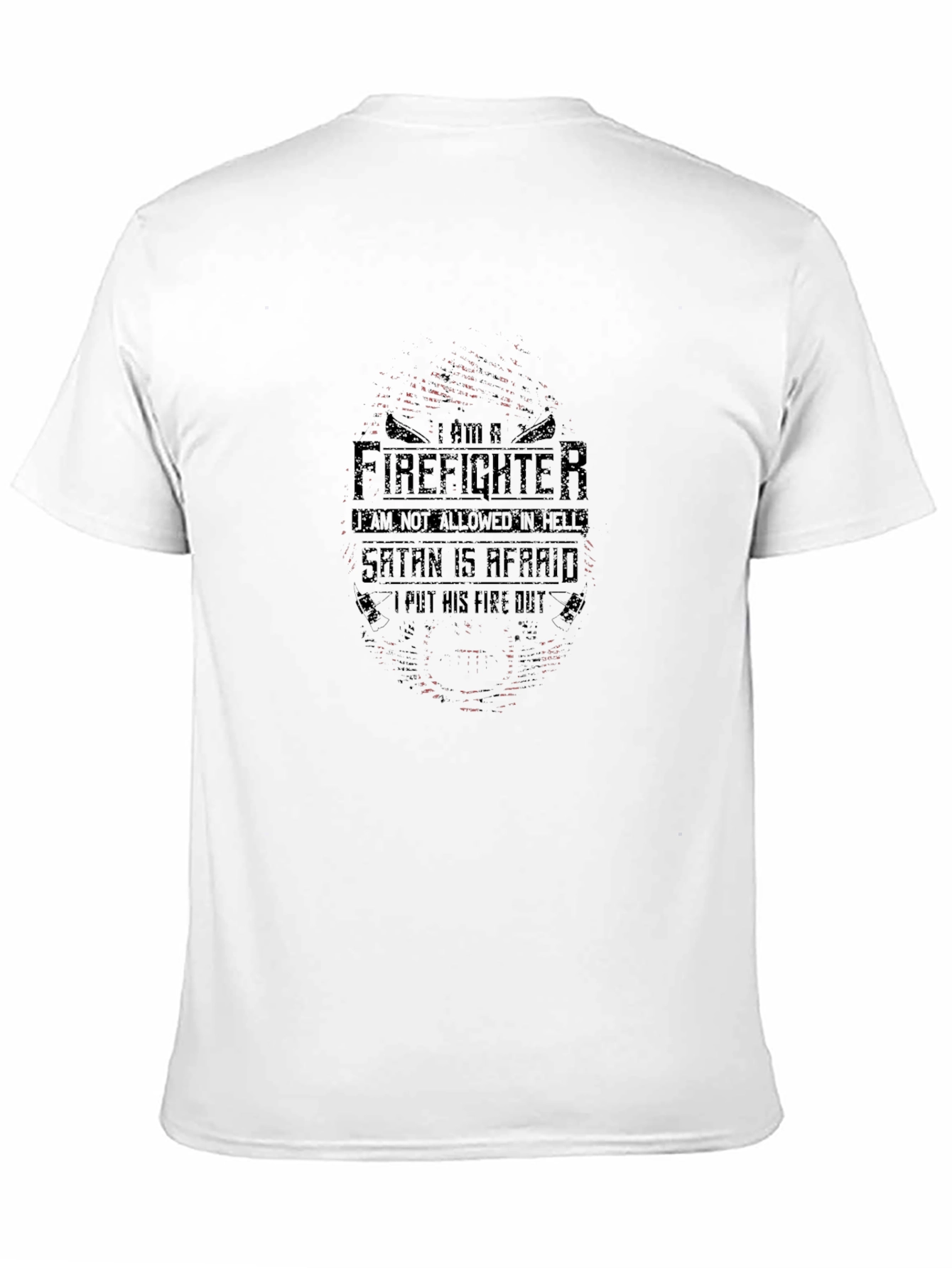 Firefighter Satan Afraid Graphic T-Shirt