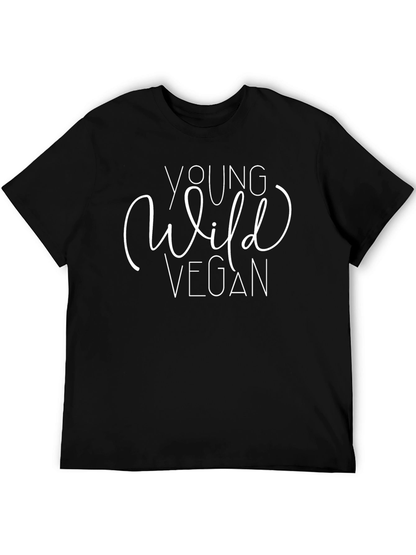 Young Wild Vegan T-Shirt - Black Unisex Tee