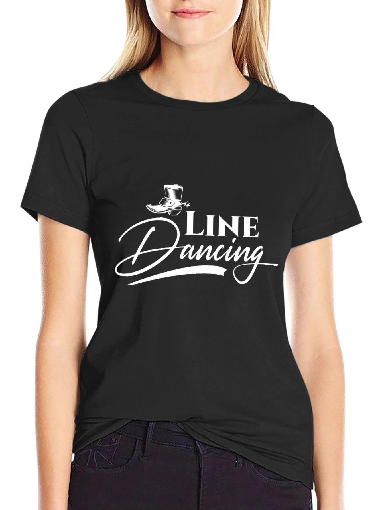 Line Dancing Graphic Tee - Western Boot Design