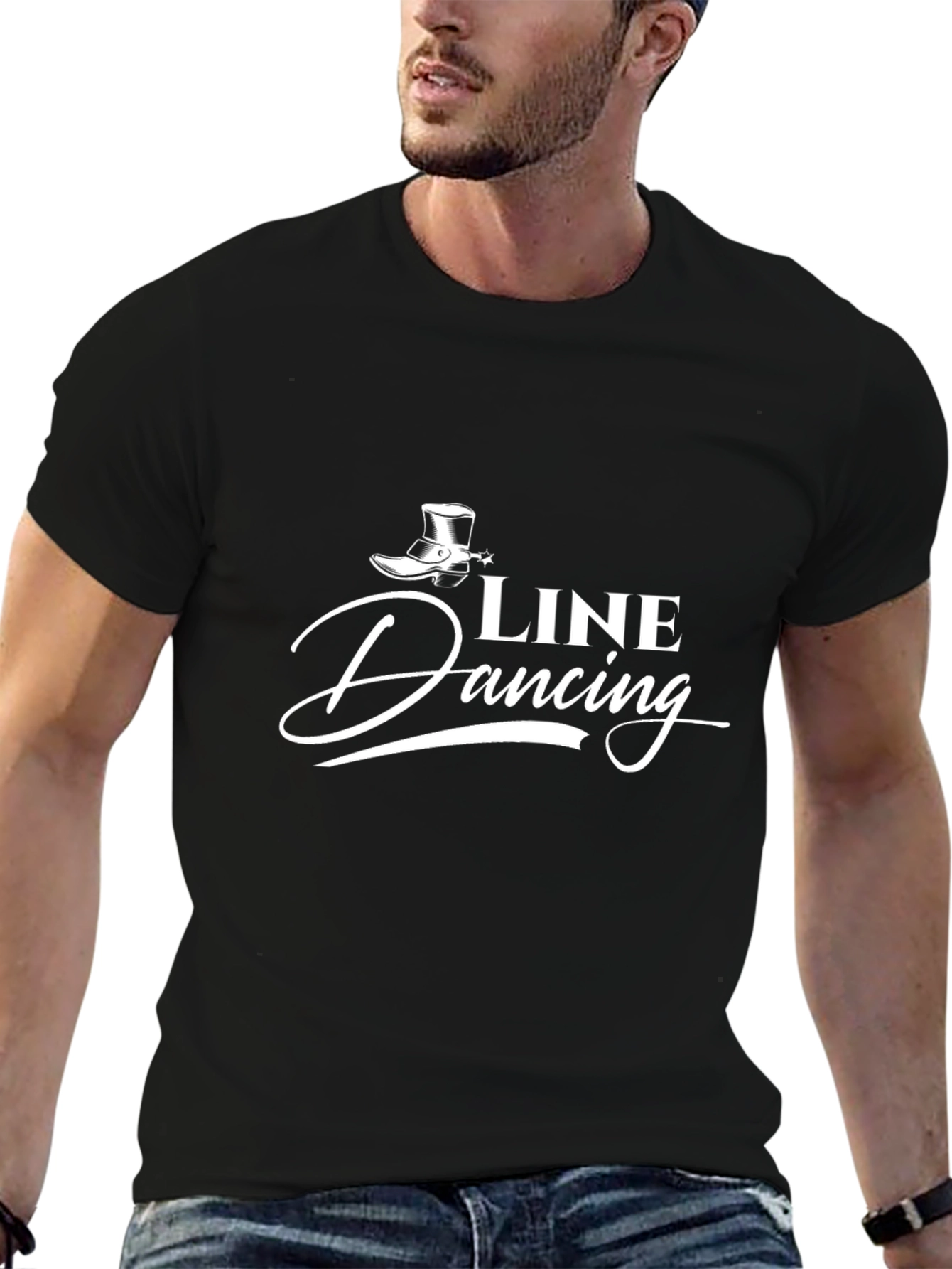 Line Dancing Graphic Tee - Western Boot Design