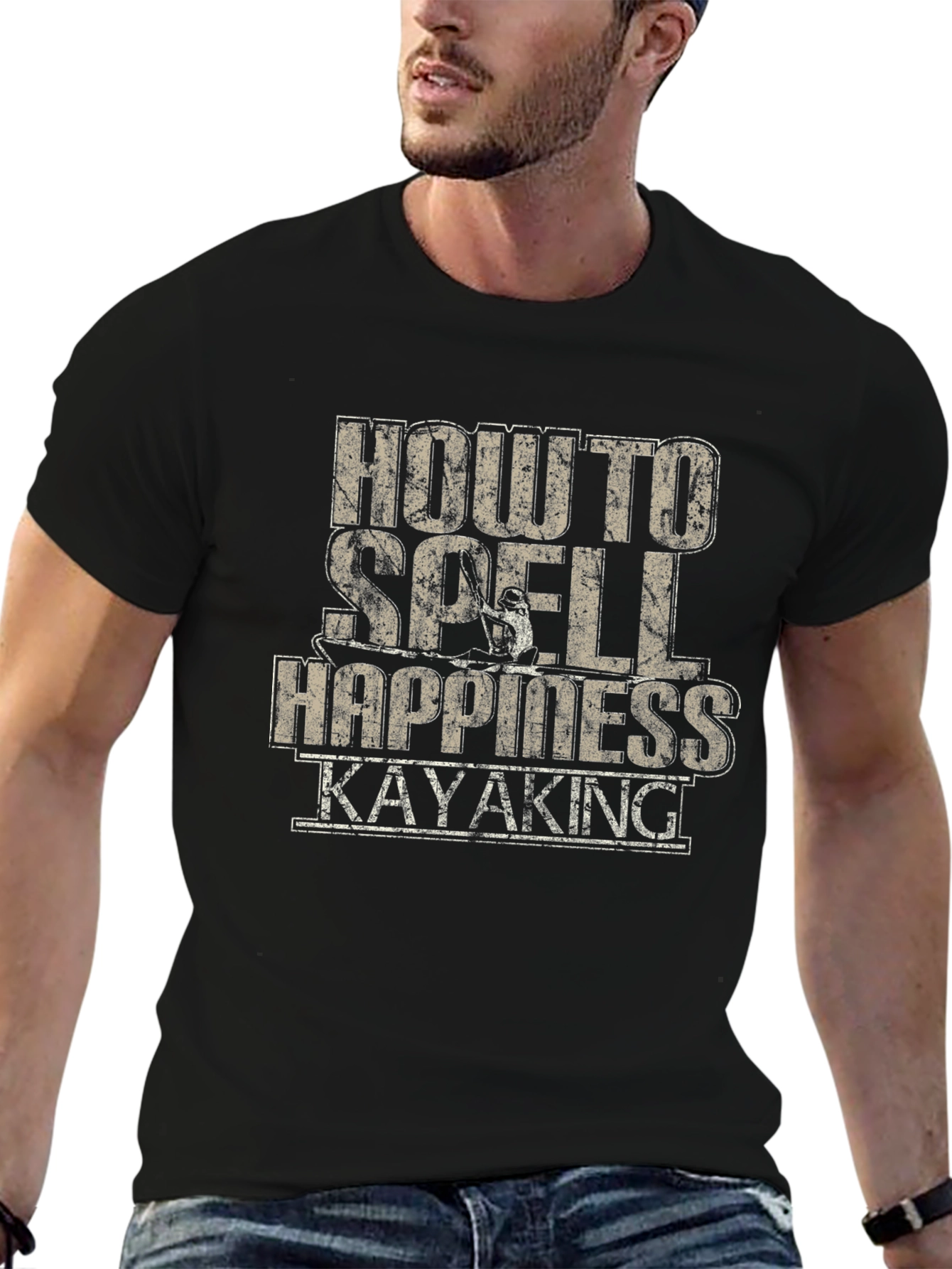 How to Spell Happiness Kayaking T-Shirt