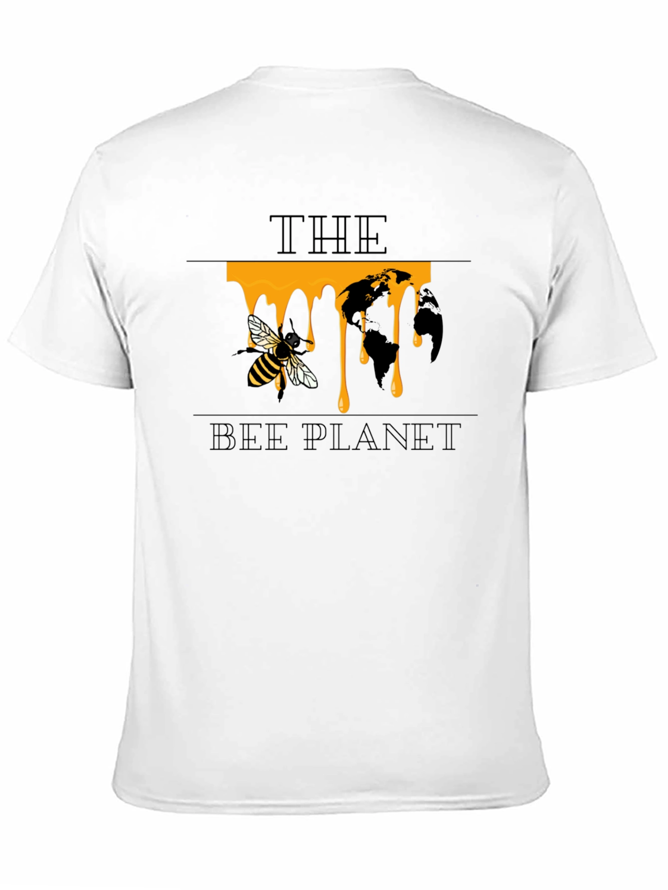 The Bee Planet Graphic T-Shirt - Black Cotton Tee