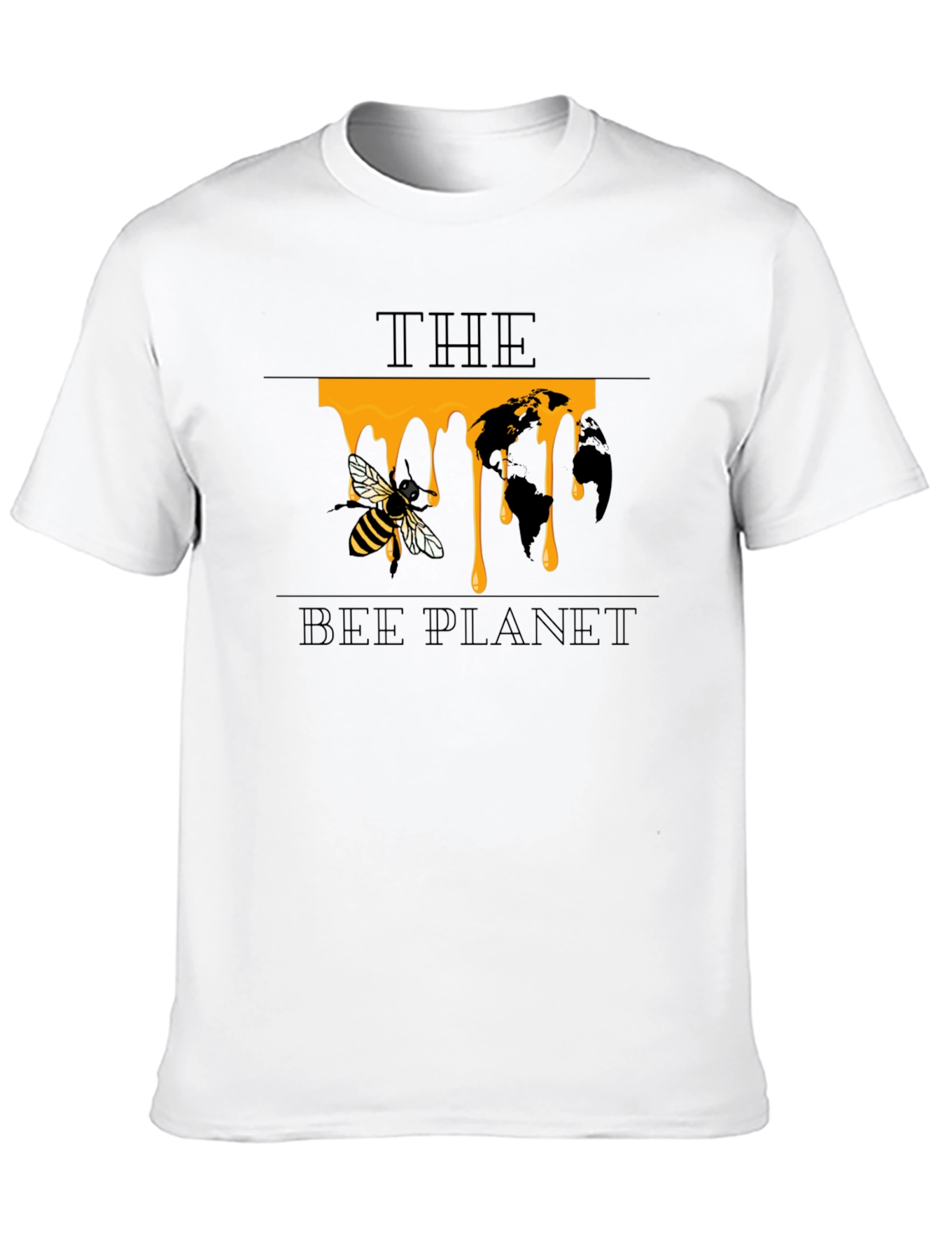 The Bee Planet Graphic T-Shirt - Black Cotton Tee