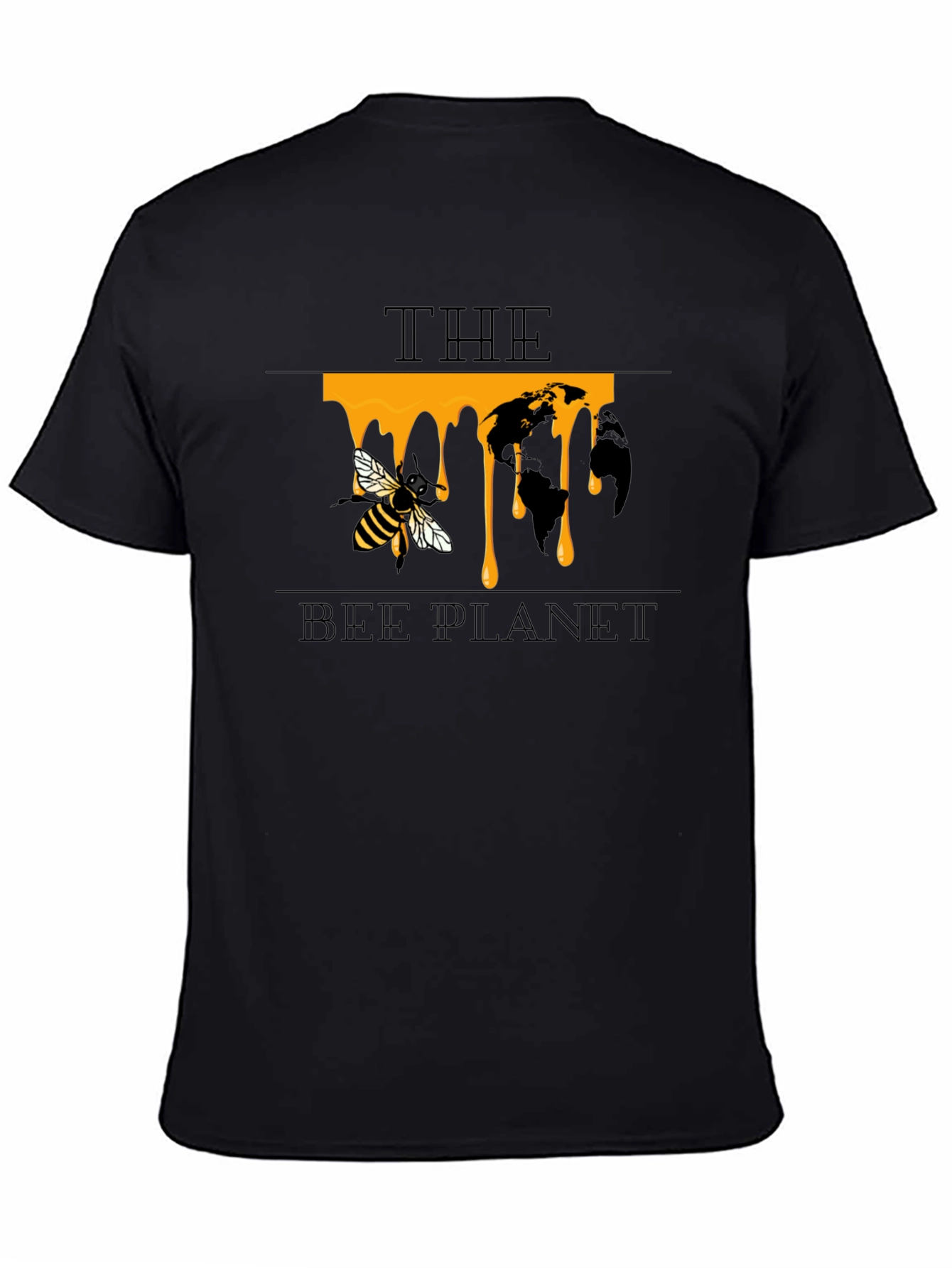 The Bee Planet Graphic T-Shirt - Black Cotton Tee