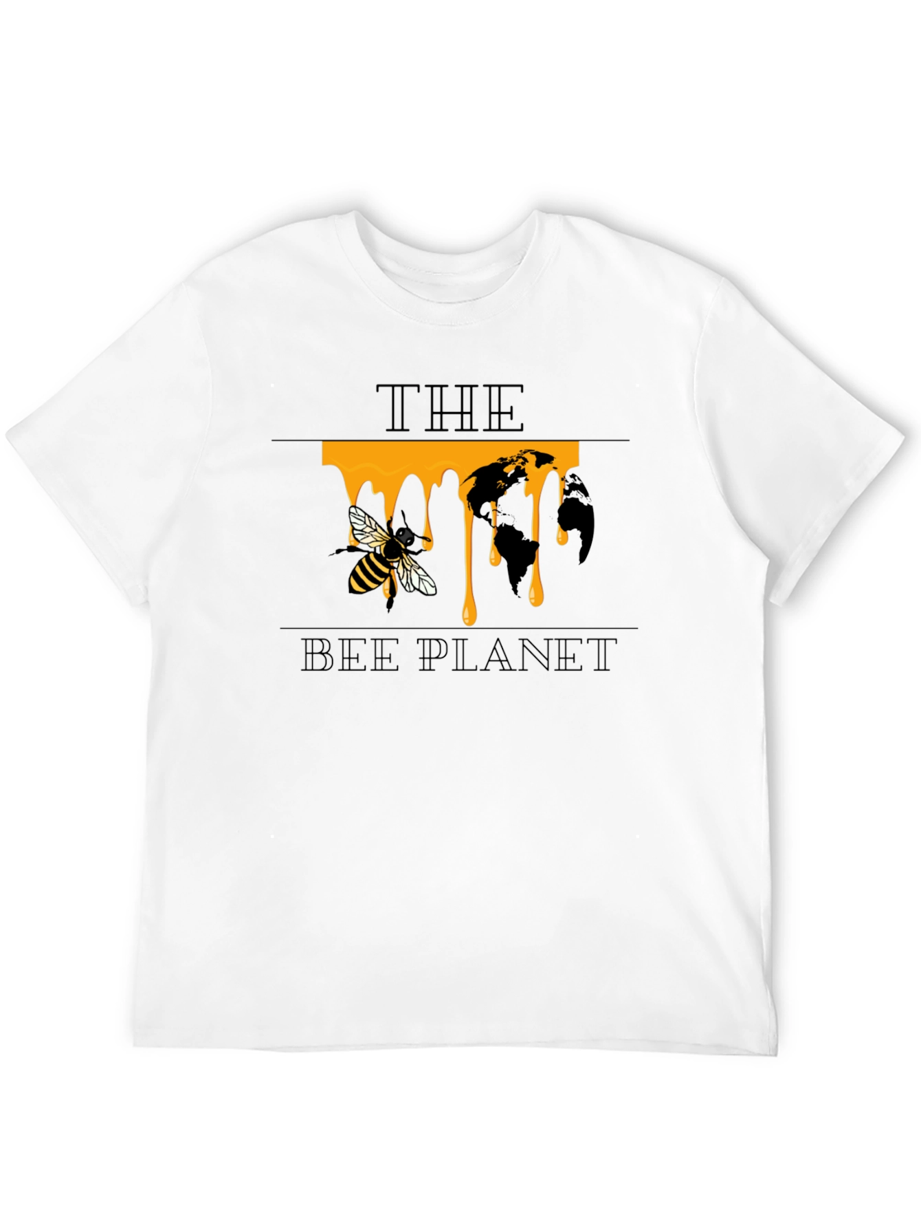 The Bee Planet Graphic T-Shirt - Black Cotton Tee