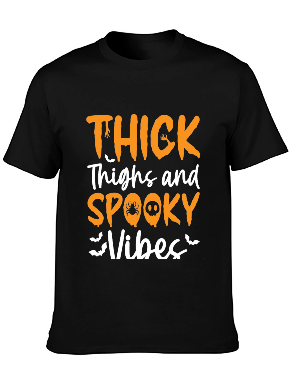 Thick Thighs & Spooky Vibes Halloween Graphic Tee