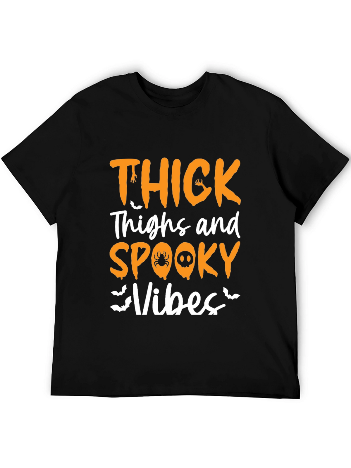 Thick Thighs & Spooky Vibes Halloween Graphic Tee