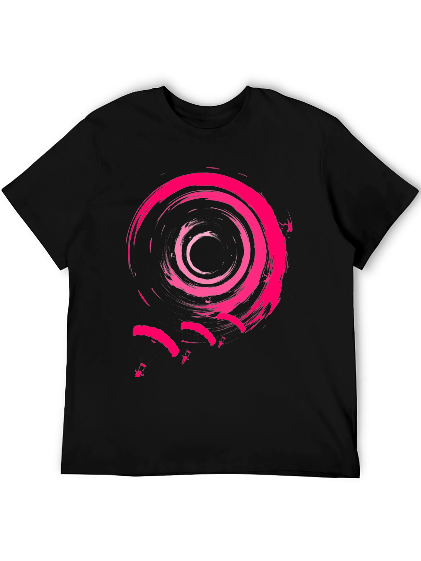 Abstract Spiral Pink Graphic Mens Tee