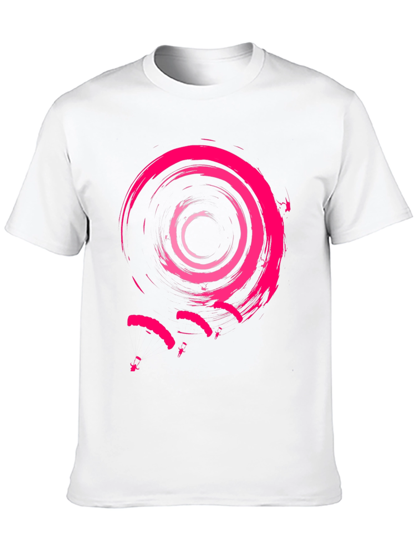 Abstract Spiral Pink Graphic Mens Tee