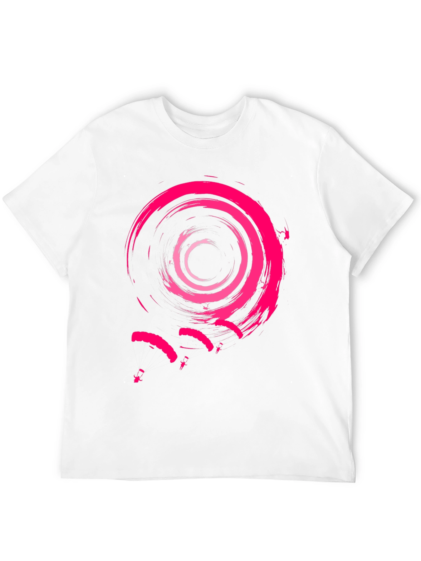 Abstract Spiral Pink Graphic Mens Tee