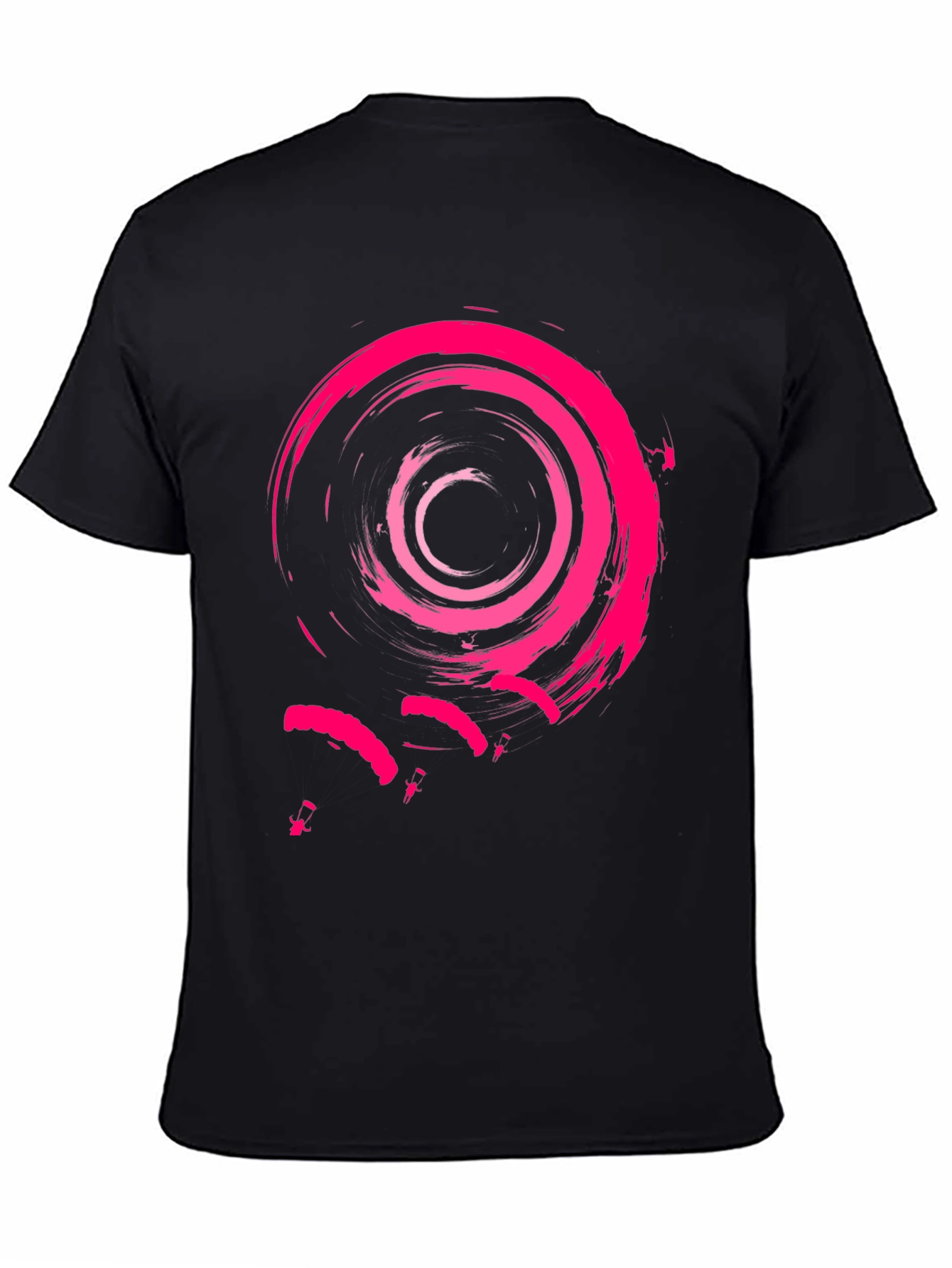 Abstract Spiral Pink Graphic Mens Tee