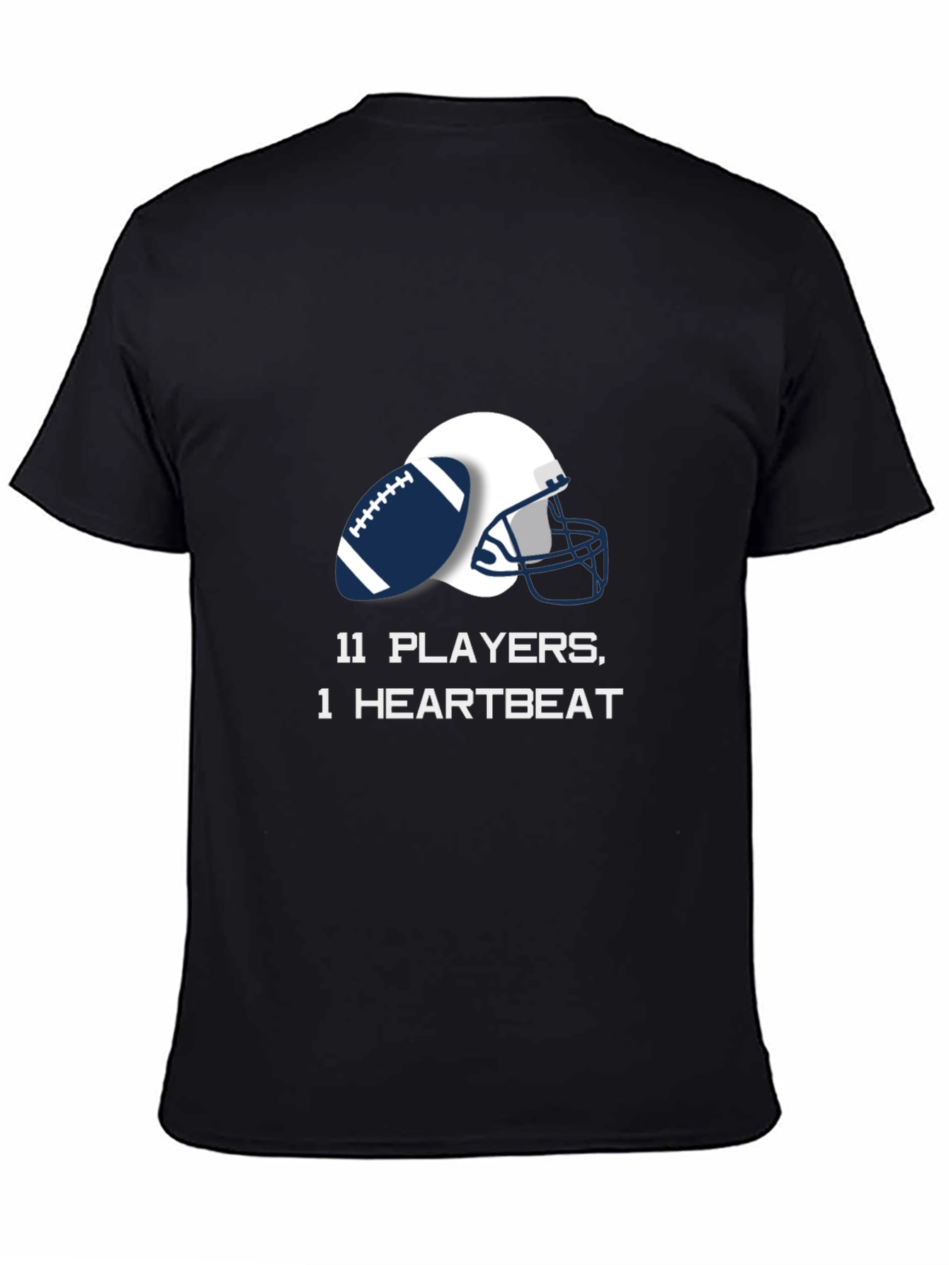 Football Team Unity Tee - 11 Players 1 Heartbeat