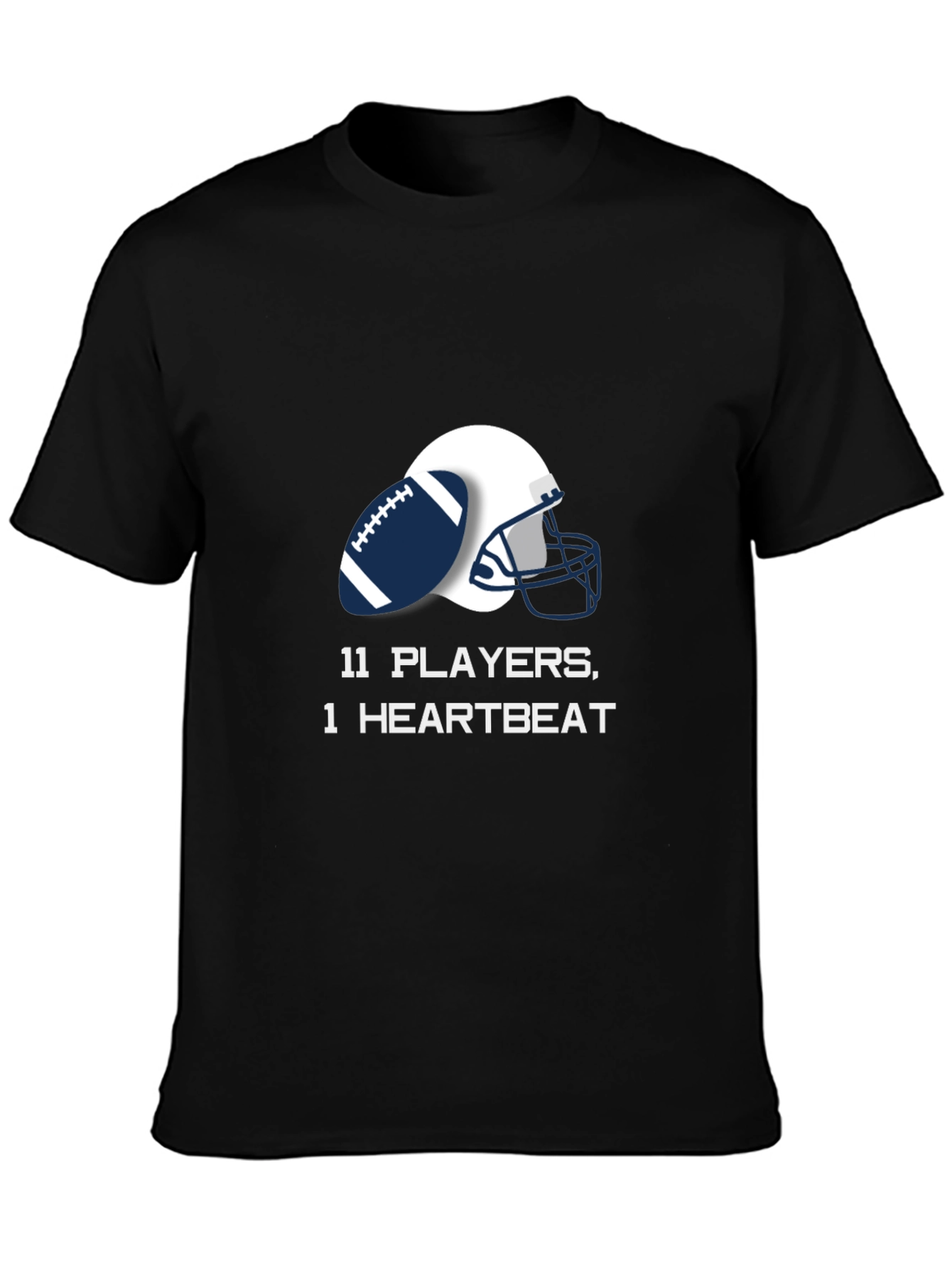 Football Team Unity Tee - 11 Players 1 Heartbeat