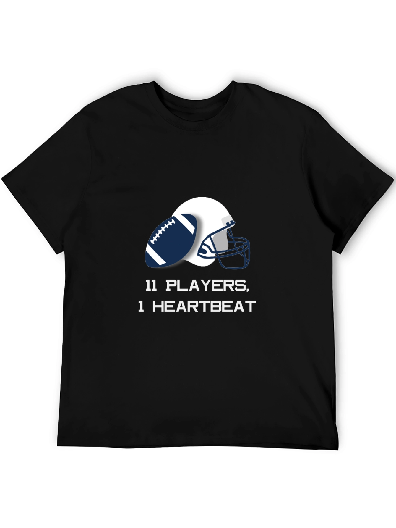 Football Team Unity Tee - 11 Players 1 Heartbeat