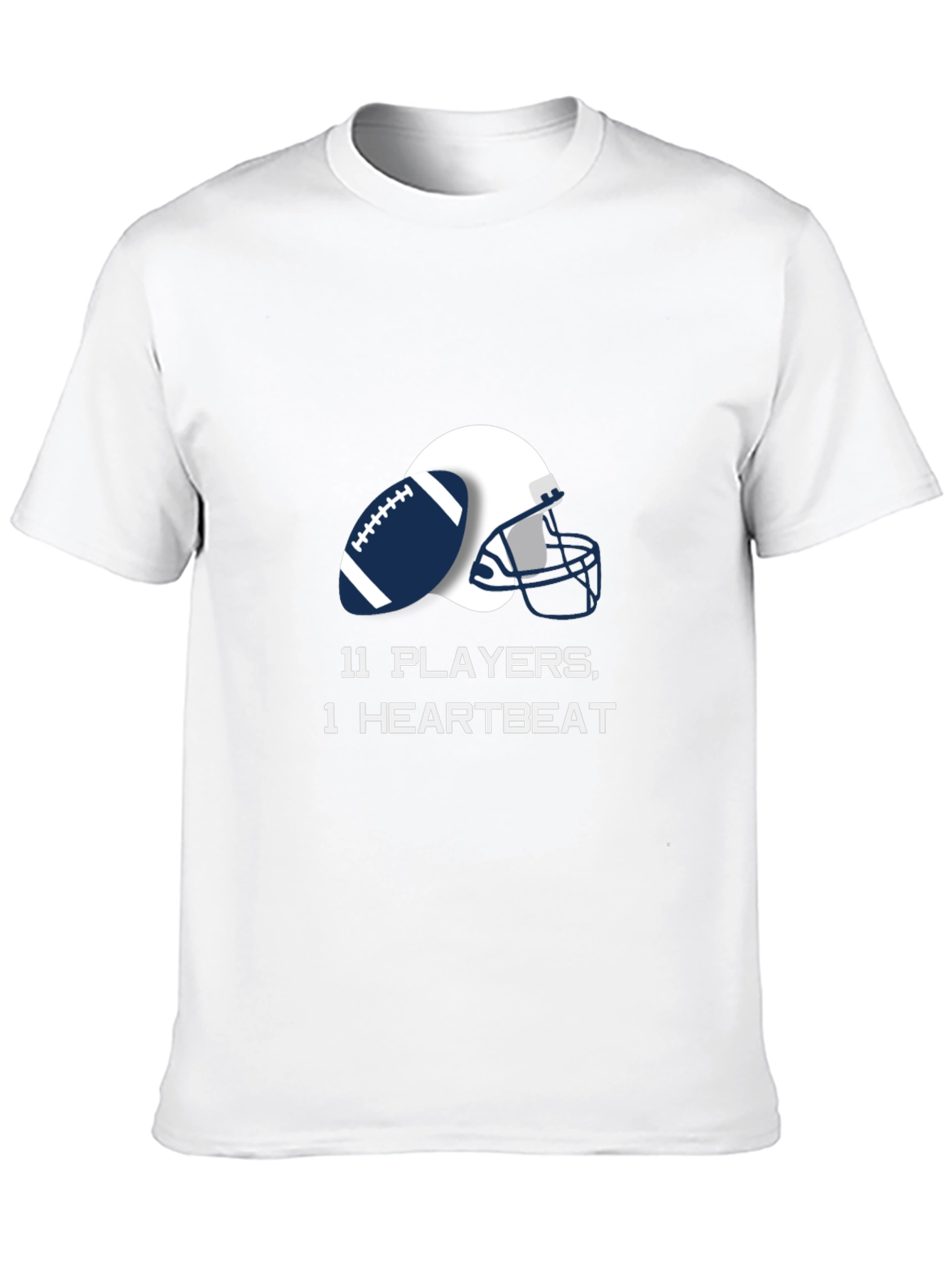 Football Team Unity Tee - 11 Players 1 Heartbeat