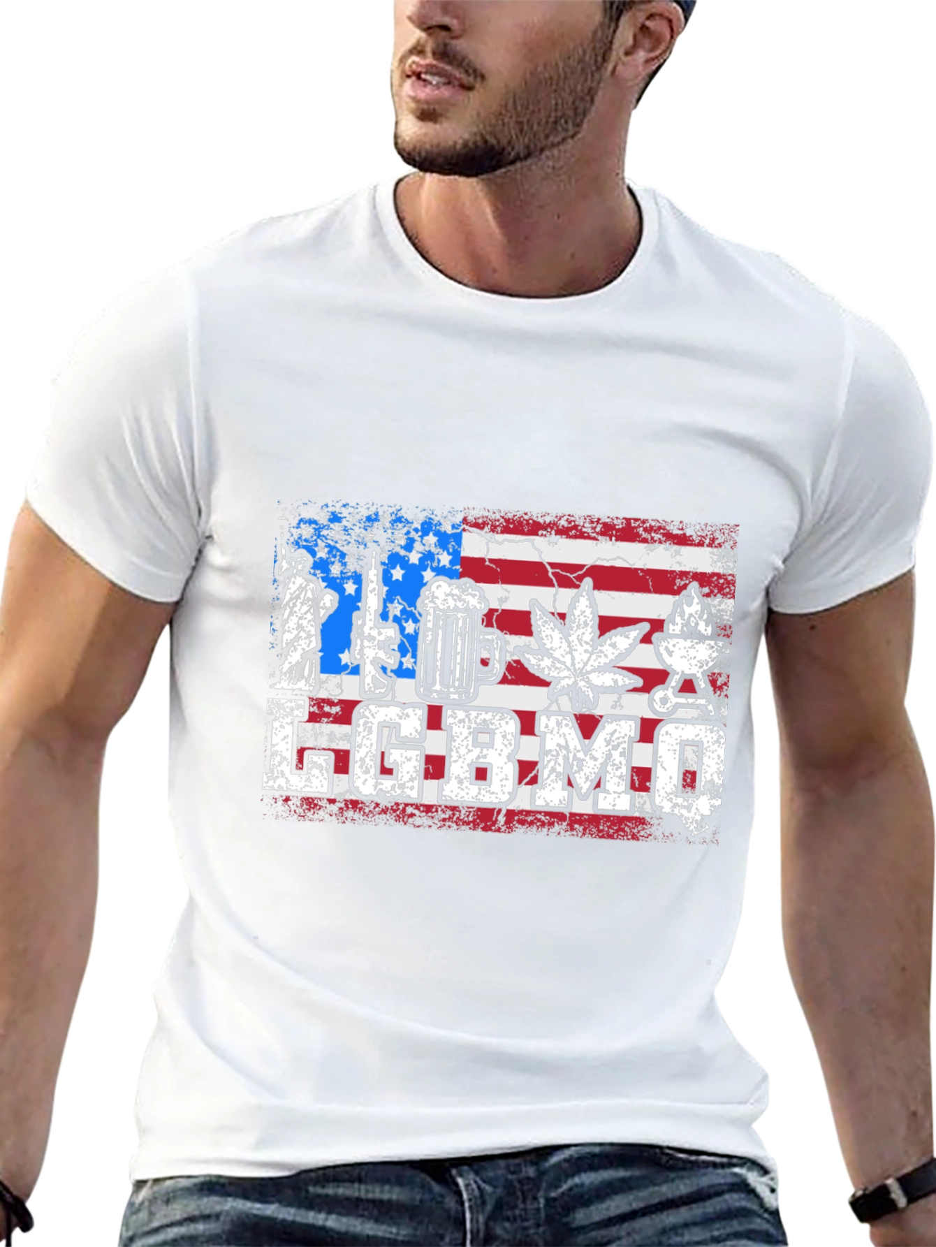 LGBBMQ USA Flag T-Shirt