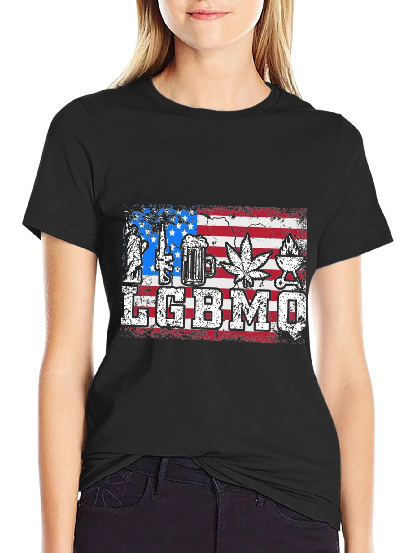 LGBBMQ USA Flag T-Shirt