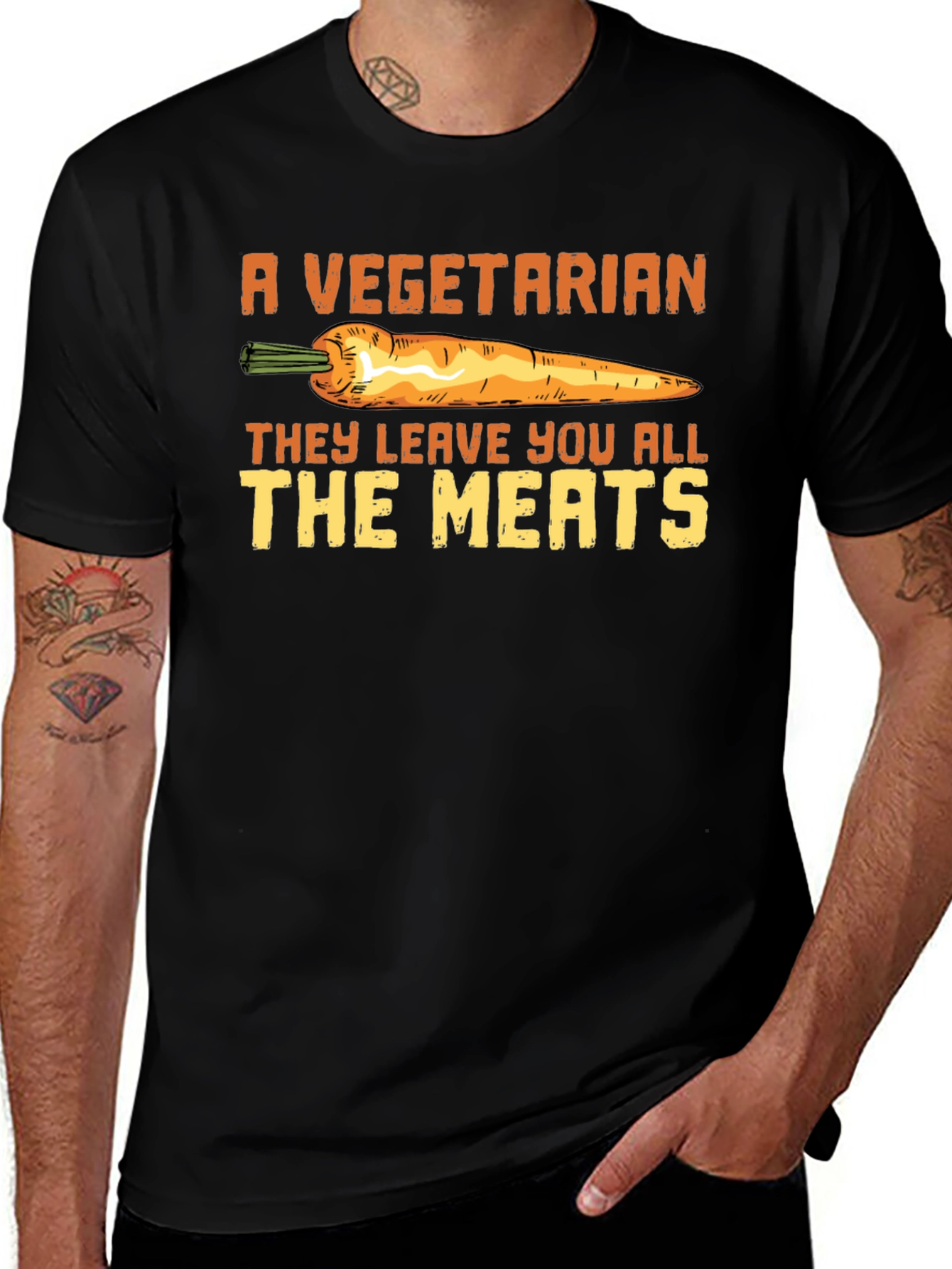 Vegetarian All The Meats Funny T-Shirt