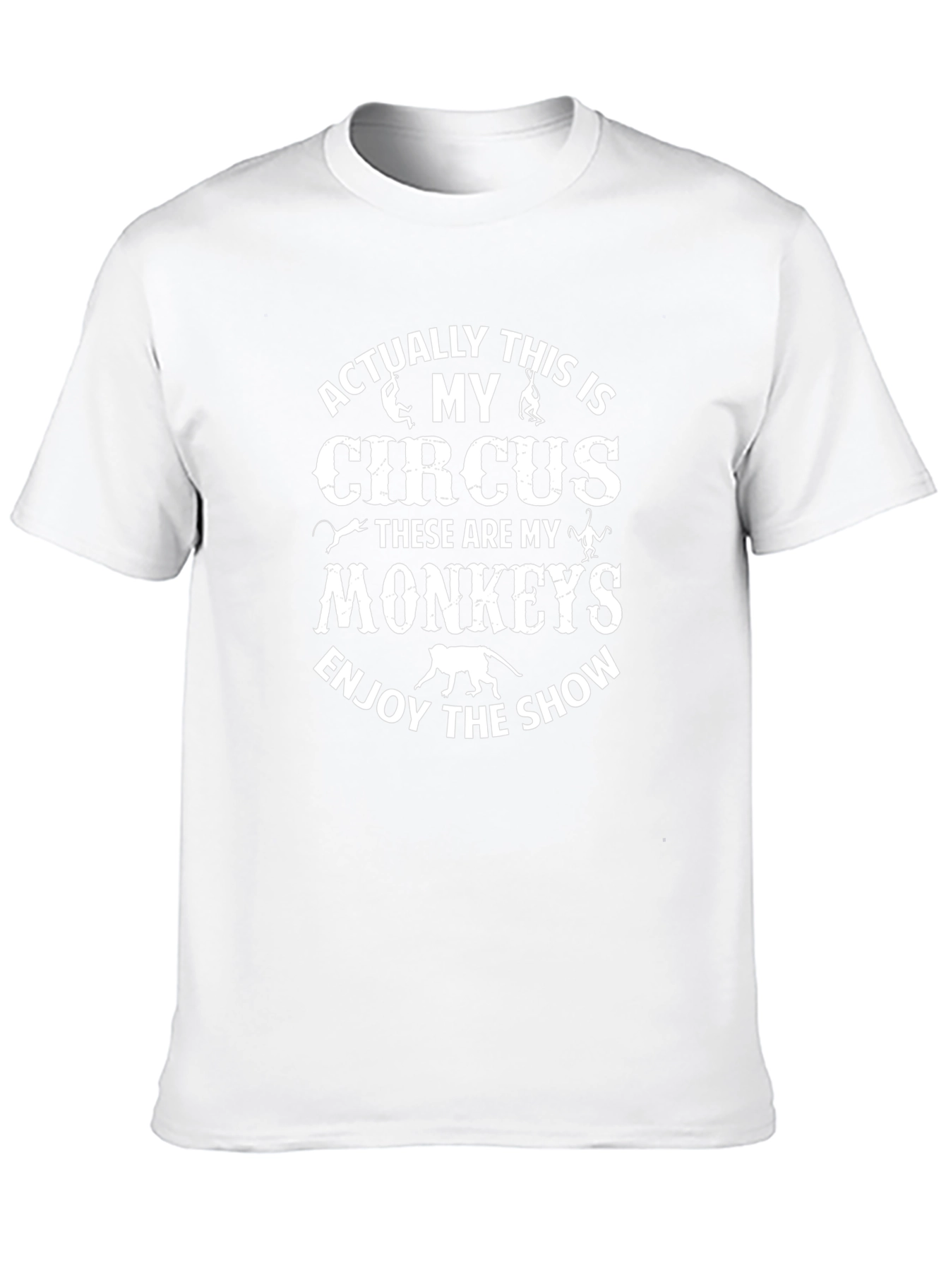 My Circus My Monkeys T-Shirt Black Cotton