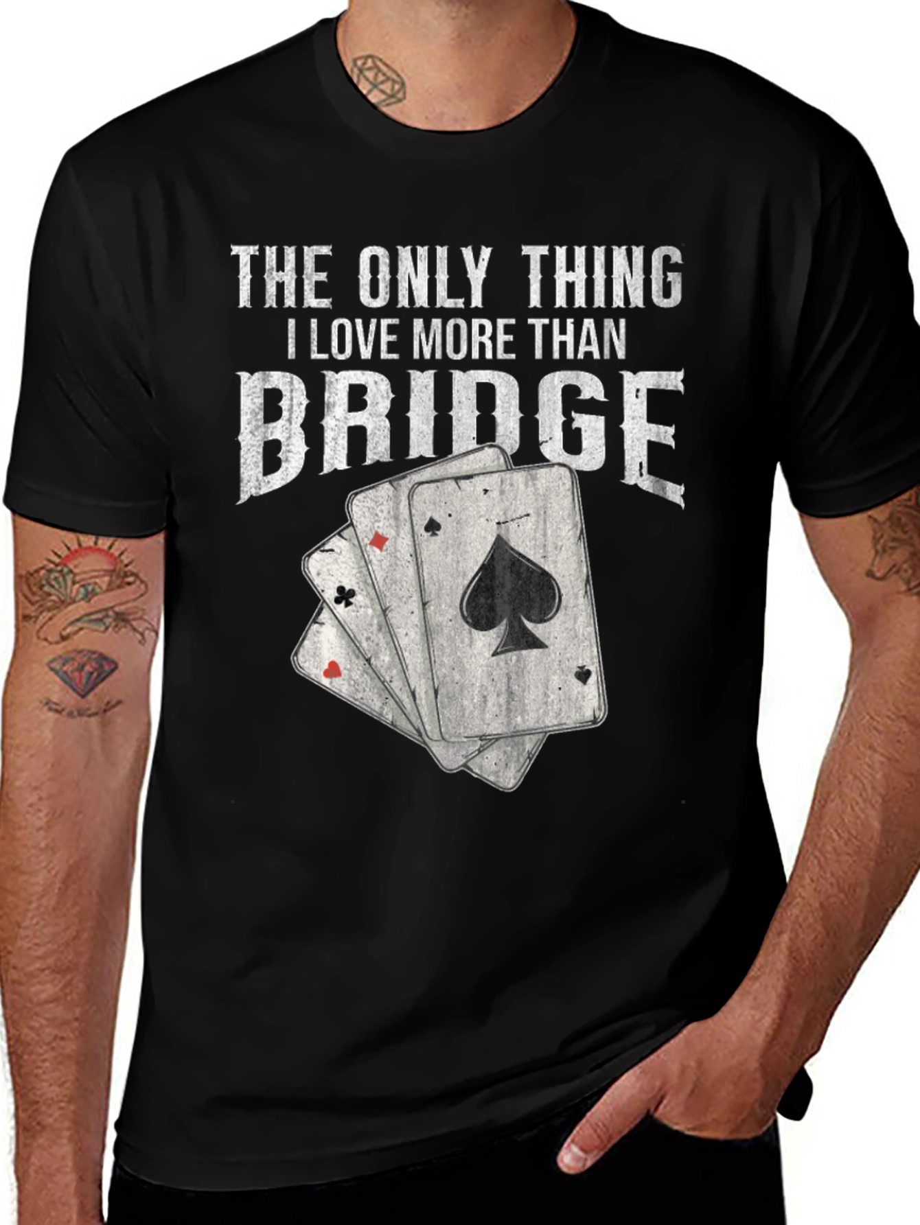 Bridge Lover T-Shirt - Playing Card Graphic Tee