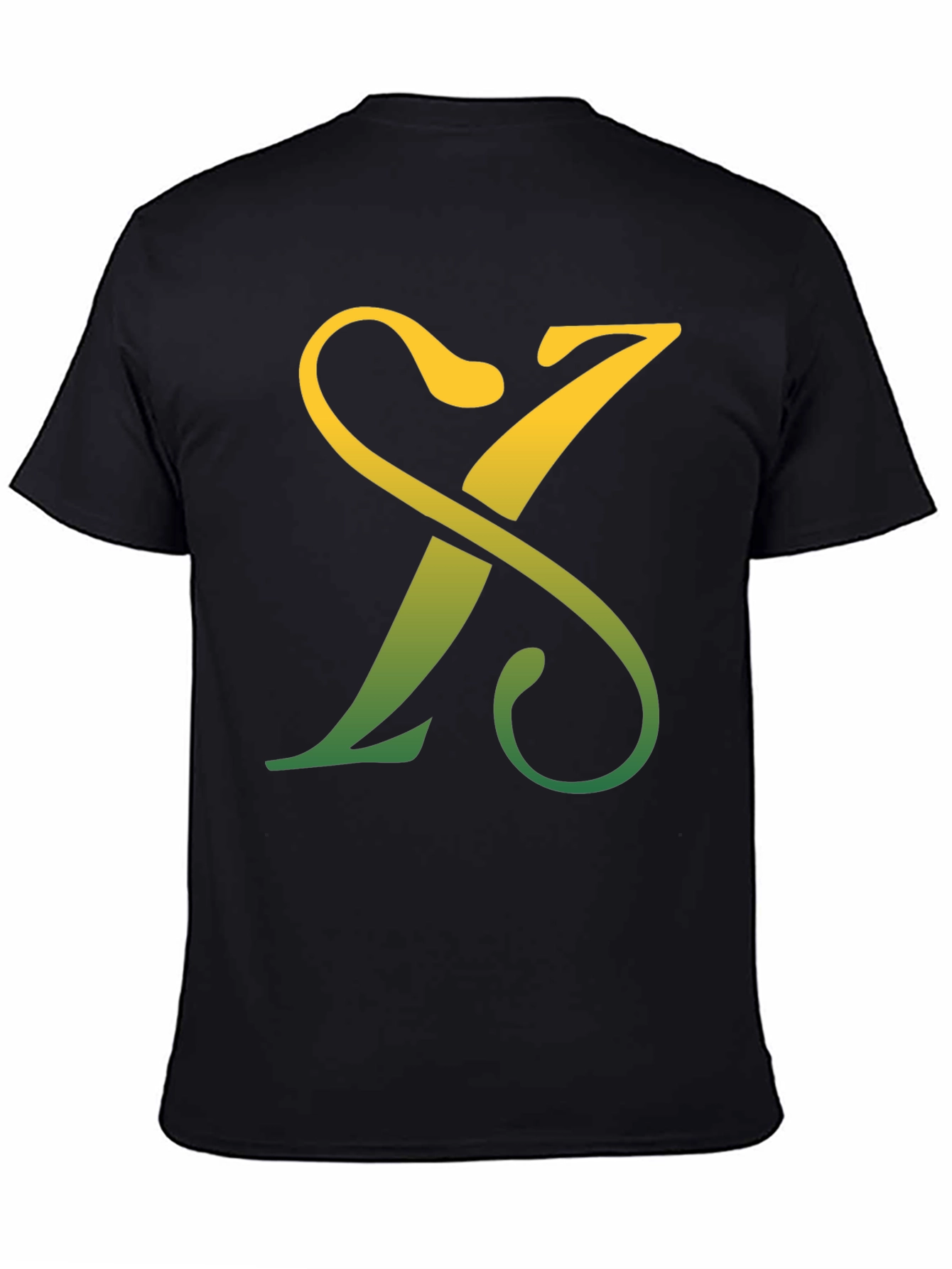 Letter X Gradient Tee - Casual Style