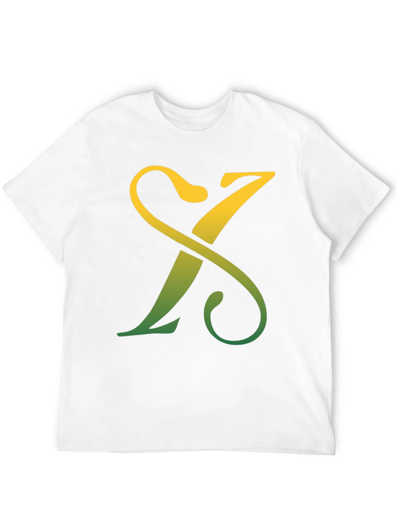 Letter X Gradient Tee - Casual Style