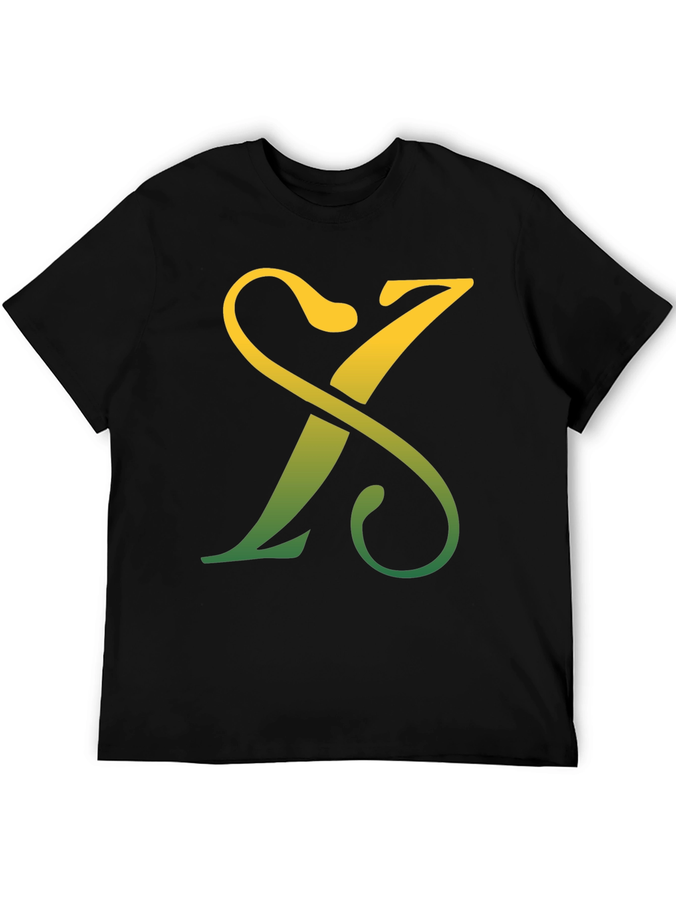 Letter X Gradient Tee - Casual Style