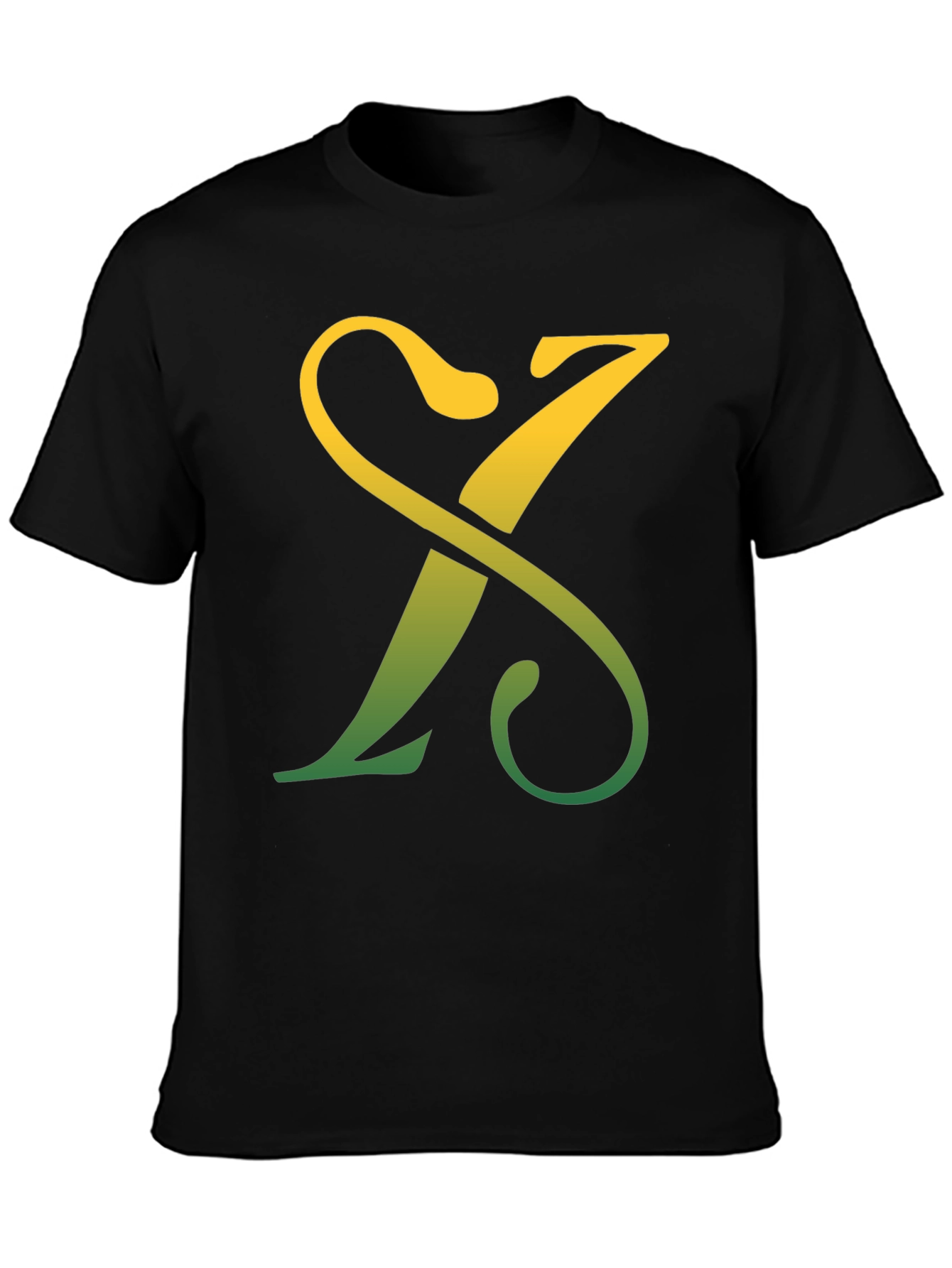 Letter X Gradient Tee - Casual Style