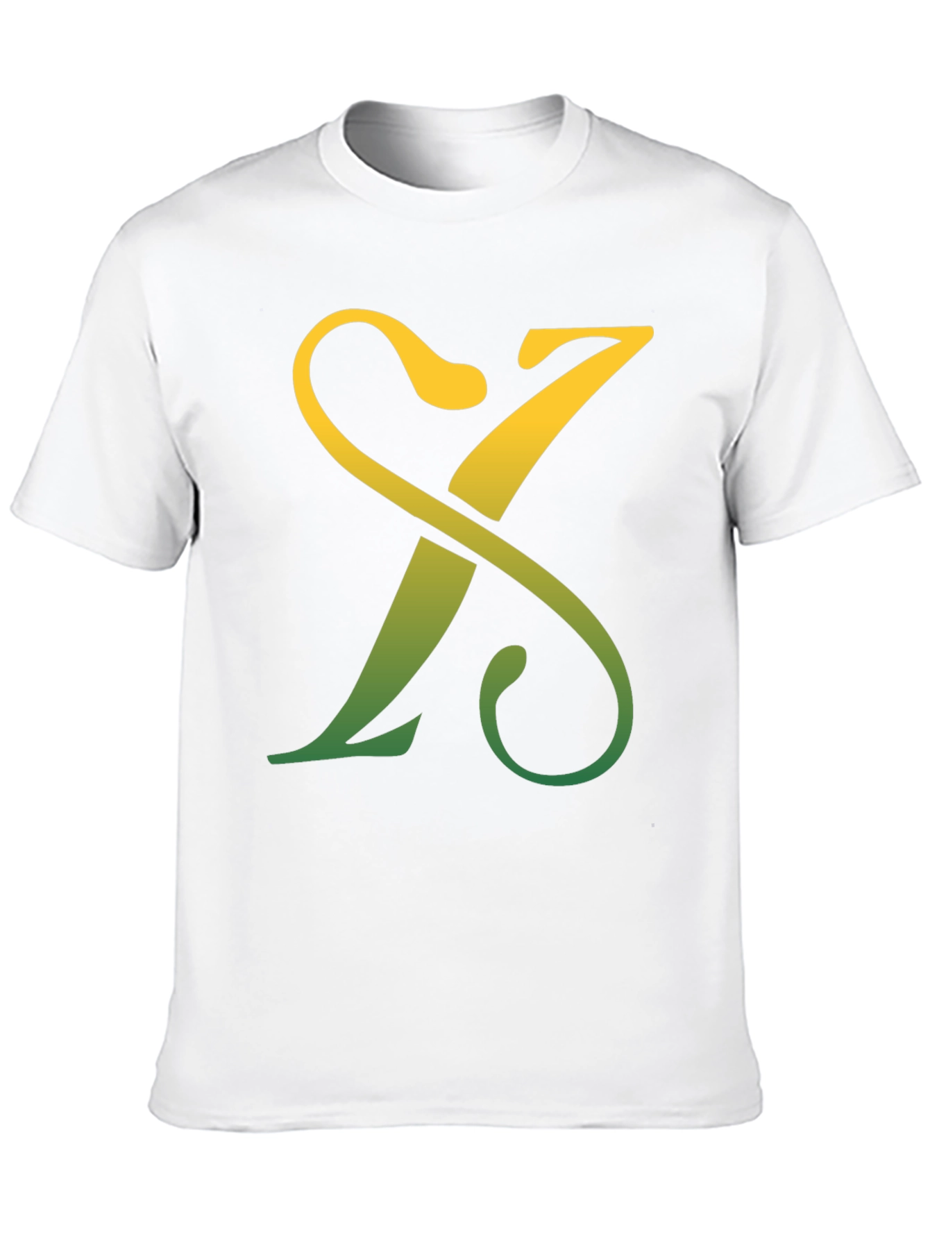 Letter X Gradient Tee - Casual Style