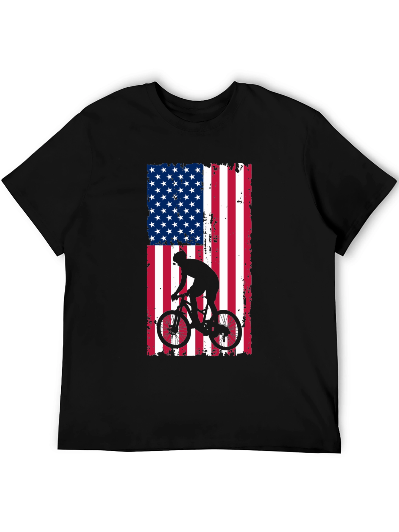 American Flag Biker T-Shirt