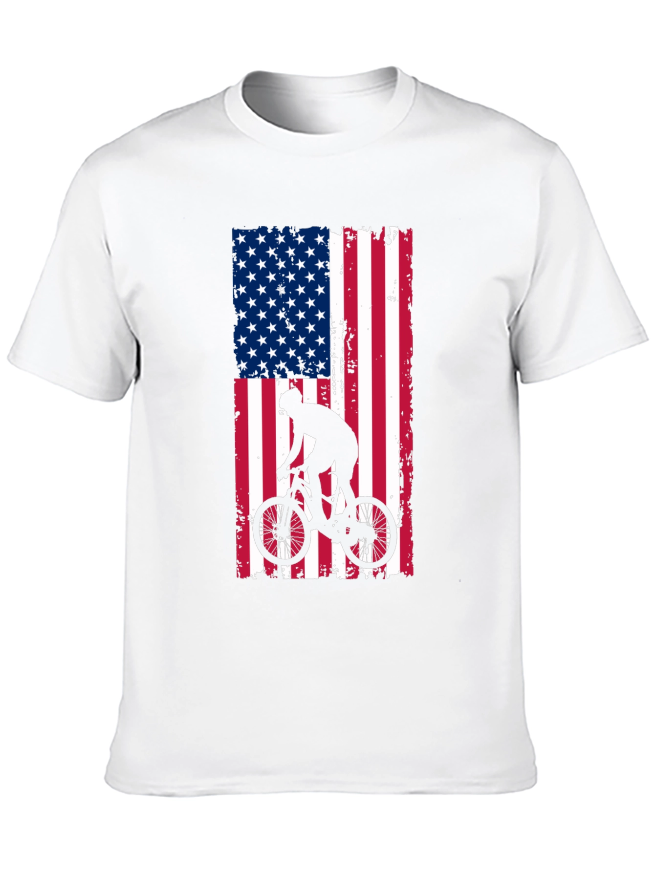 American Flag Biker T-Shirt