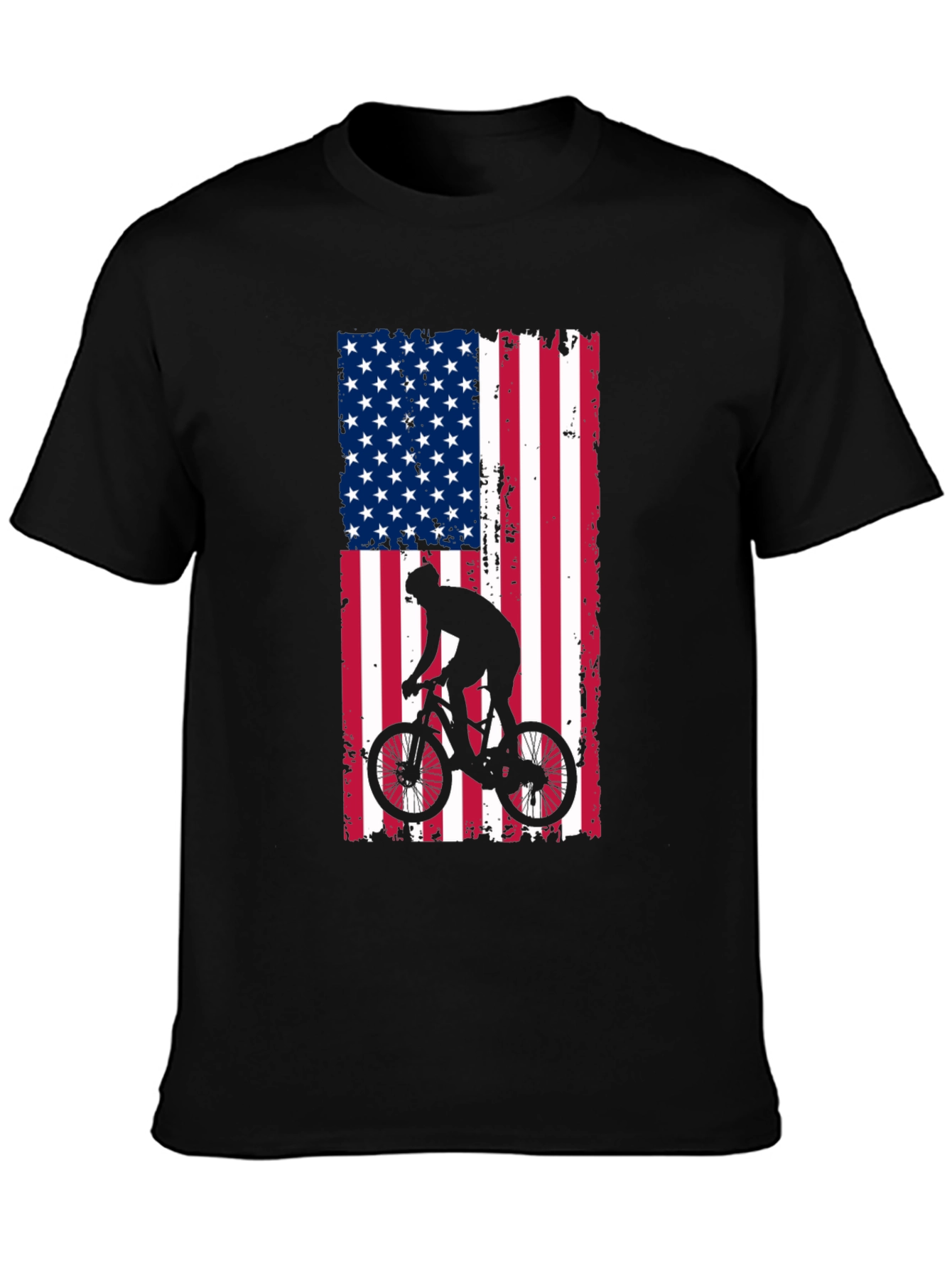 American Flag Biker T-Shirt